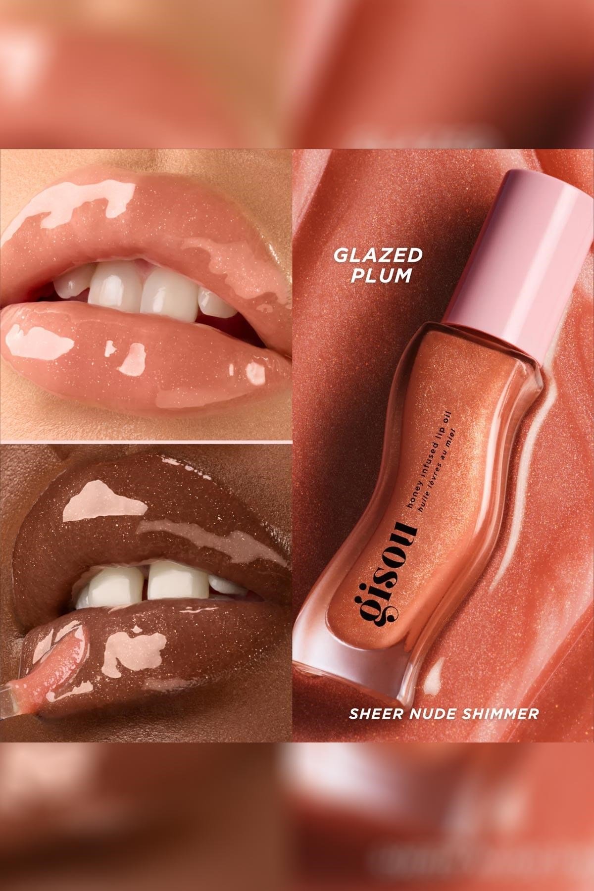 Gisou Honey Infused Nemlendirici ve Işıltılı Dudak Bakım Yağı Glazed Plum 8ML