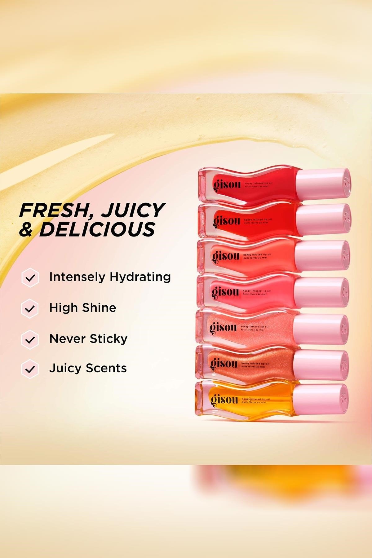 Gisou Honey Infused Nemlendirici ve Işıltılı Dudak Bakım Yağı Watermelon Sugar 8ML