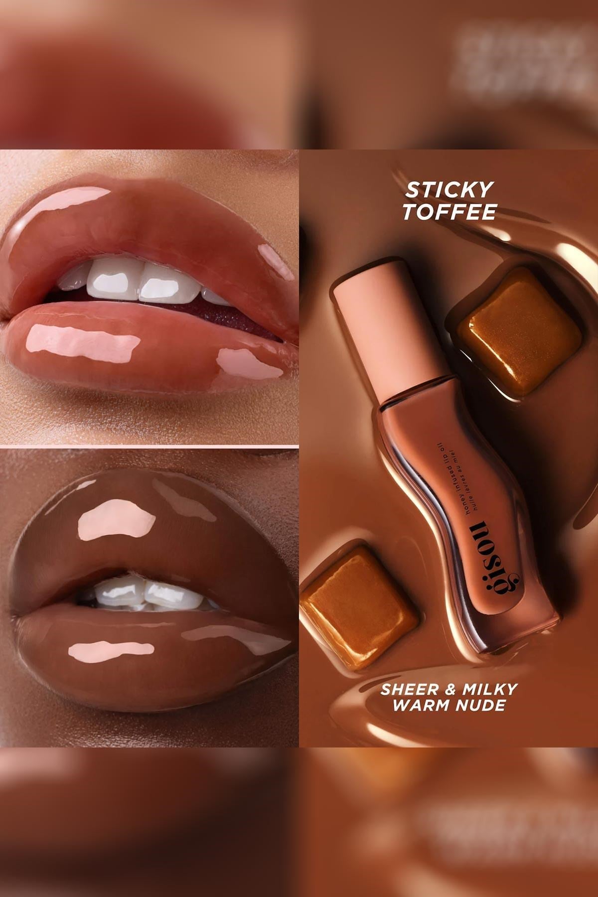 Gisou Honey Infused Nemlendirici ve Parlatıcı Dudak Bakım Yağı Sticky Toffee 8ML