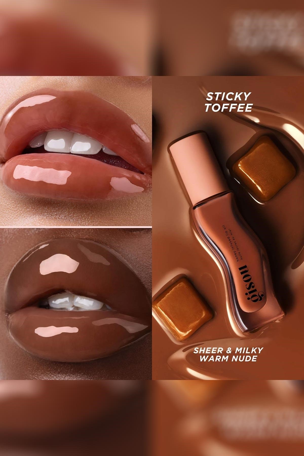 Gisou Honey Infused Nemlendirici ve Parlatıcı Dudak Bakım Yağı Sticky Toffee 8ML