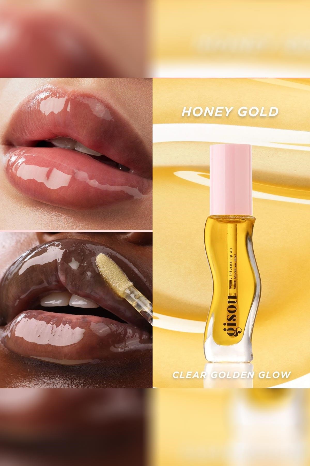 Gisou Honey Infused Nemlendirici ve Parlatıcı Dudak Bakım Yağı Honey Gold 8ML