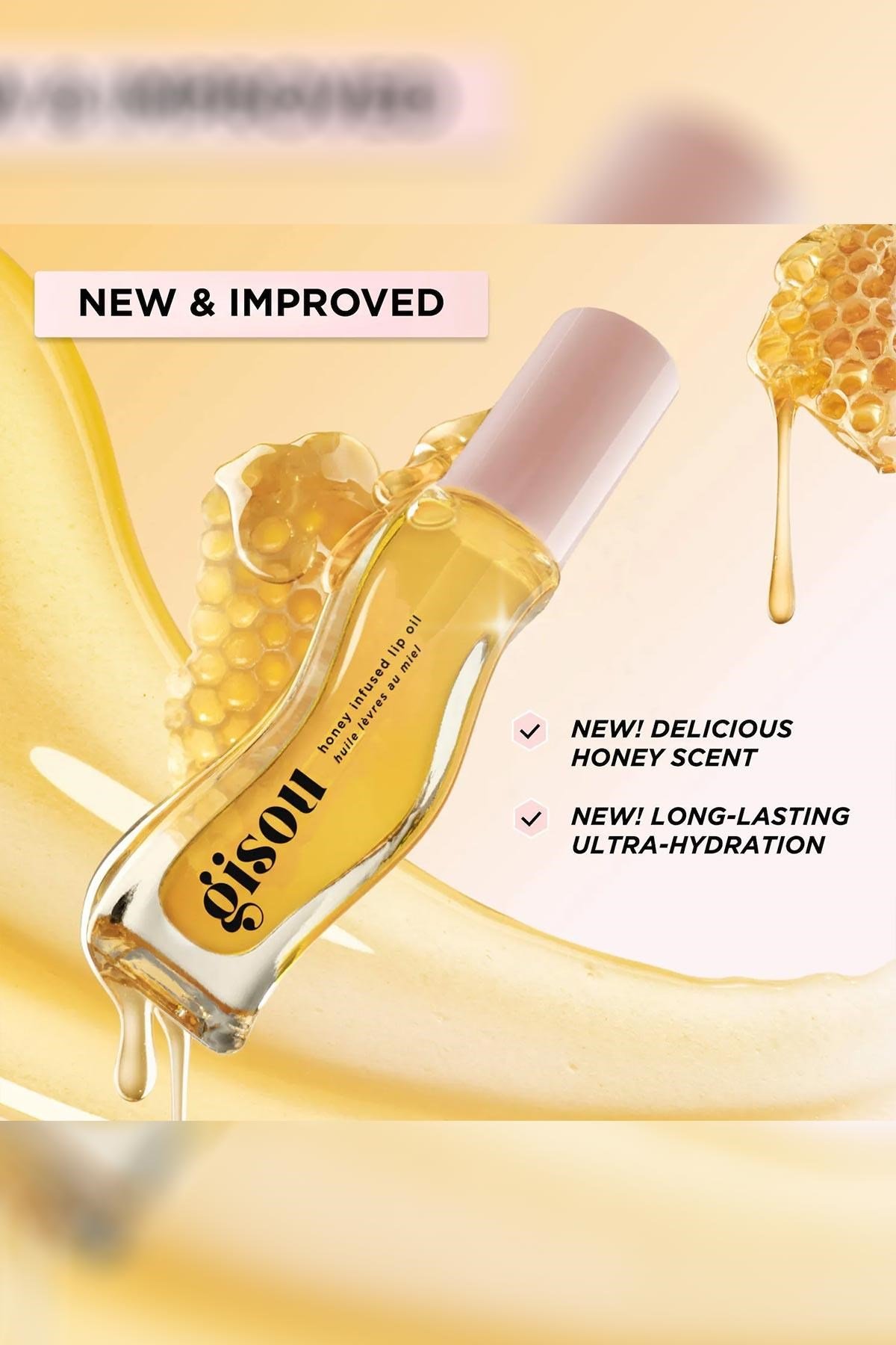 Gisou Honey Infused Nemlendirici ve Parlatıcı Dudak Bakım Yağı Honey Gold 8ML