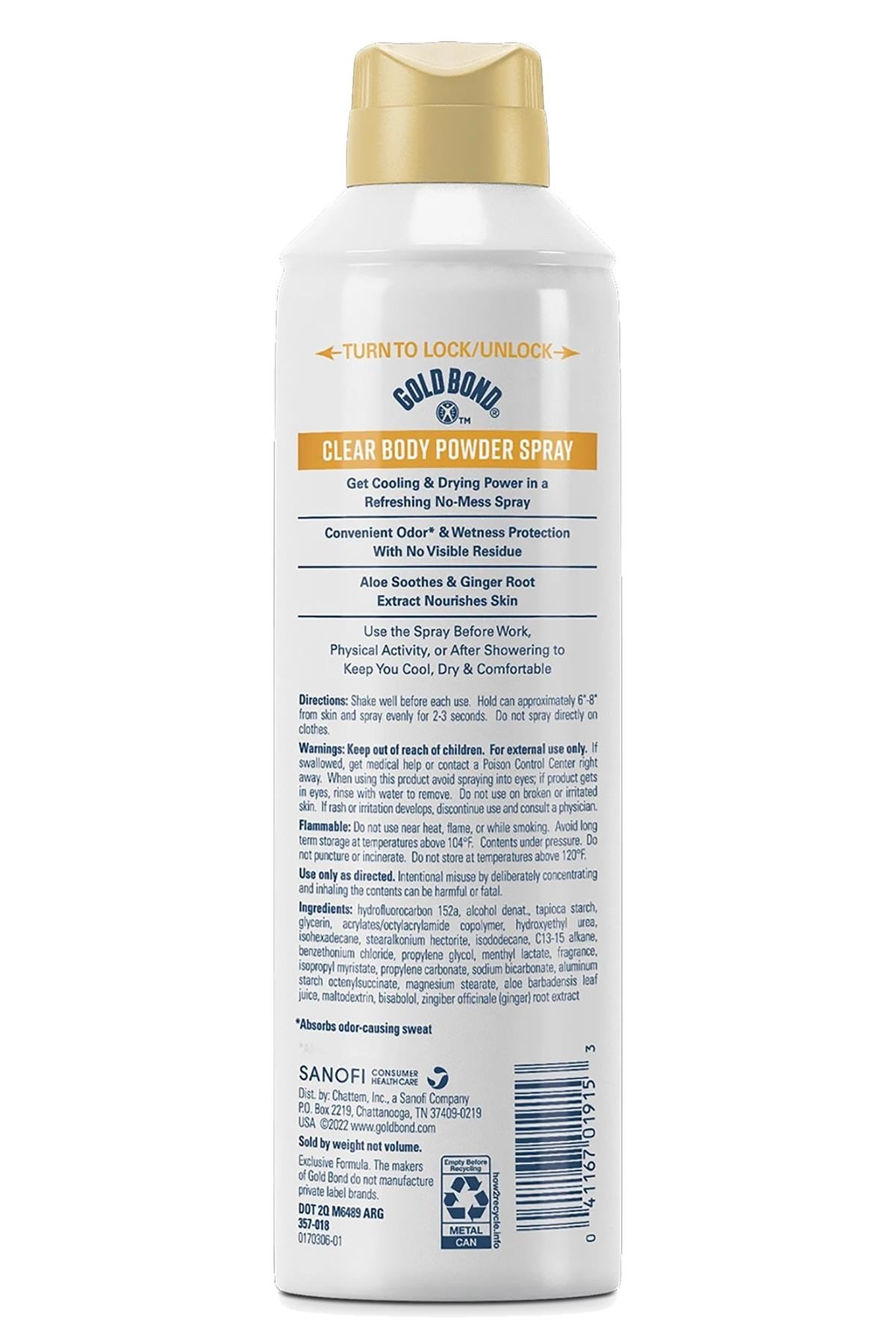 Gold Bond Clear Clean Scent Vücut Spreyi 198GR