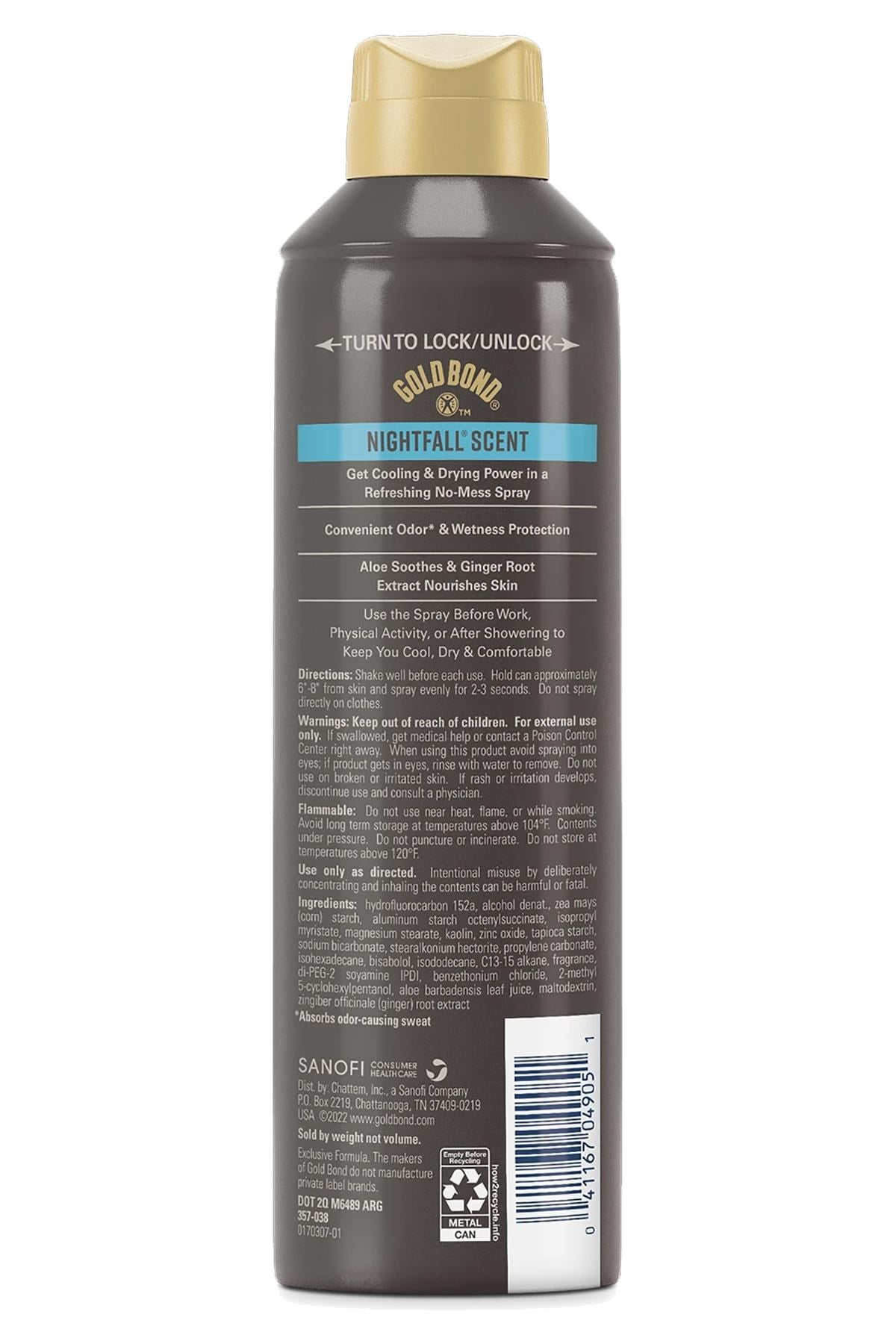 Gold Bond Men Nightfall Scent Erkek Vücut Spreyi 198GR