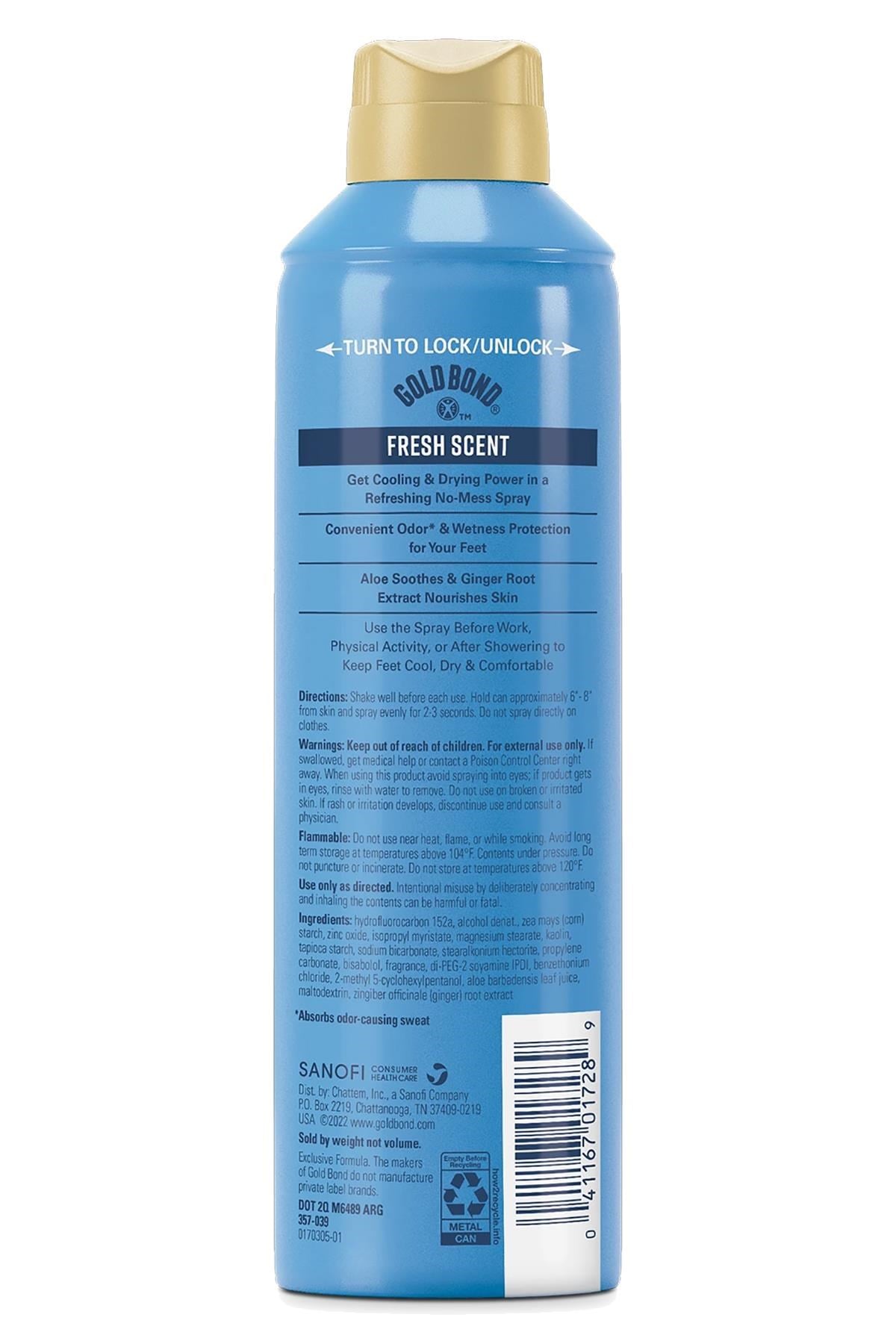Gold Bond No Mess Fresh Scent Ayak Spreyi 198GR