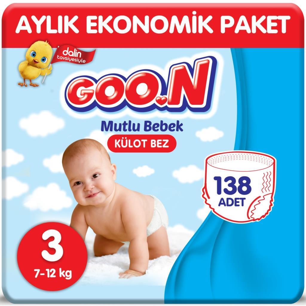 Goon Mutlu Bebek Külot Bez No:3 138 Adet