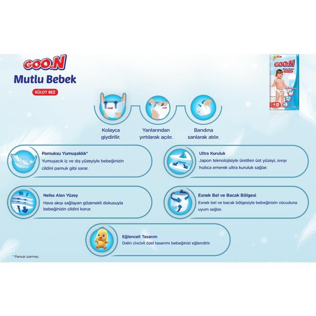 Goon Mutlu Bebek Külot Bez No:3 138 Adet