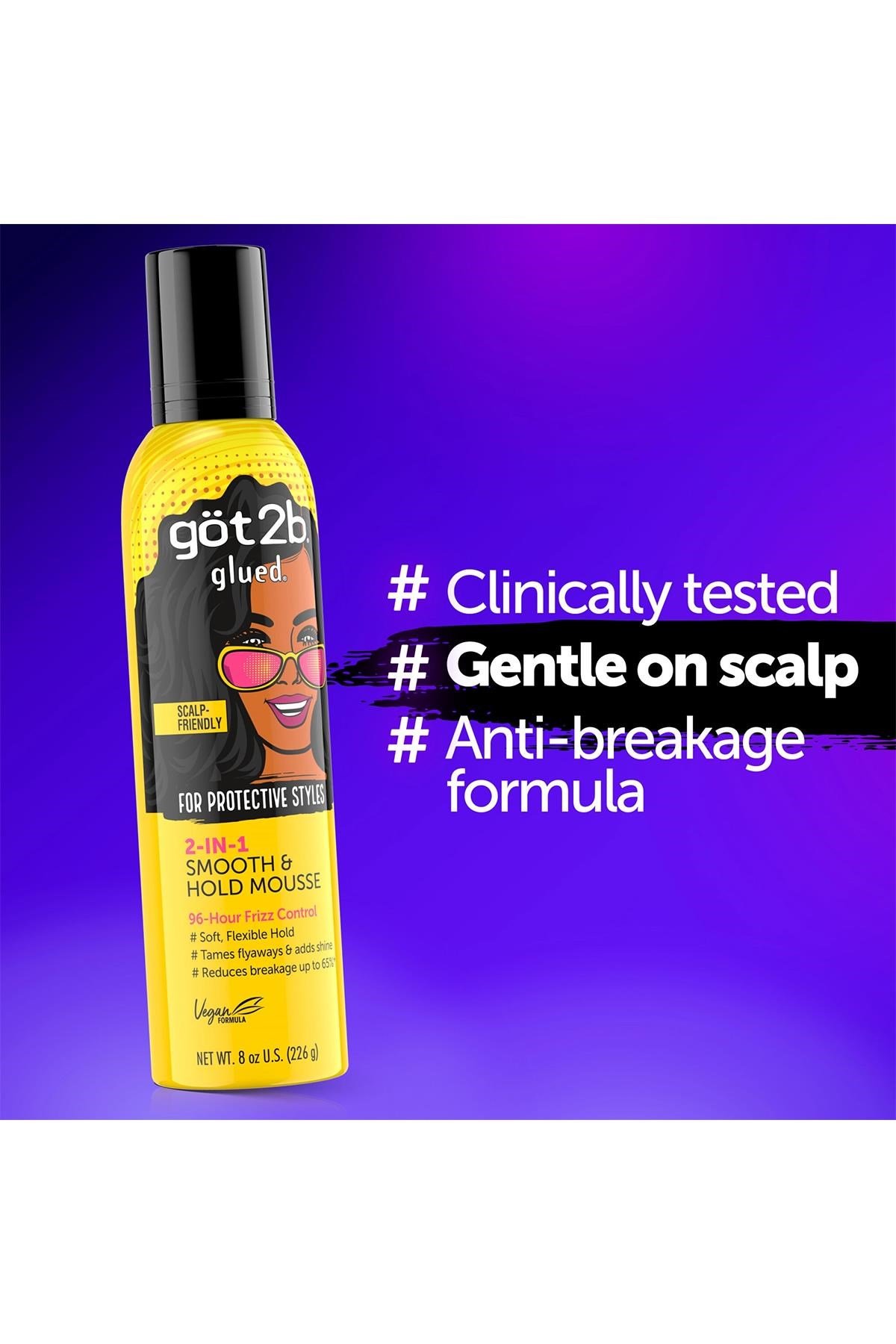 GOT2B Glued 2-in-1 Düzleştirici ve Sabitleyici Saç Köpüğü 226GR