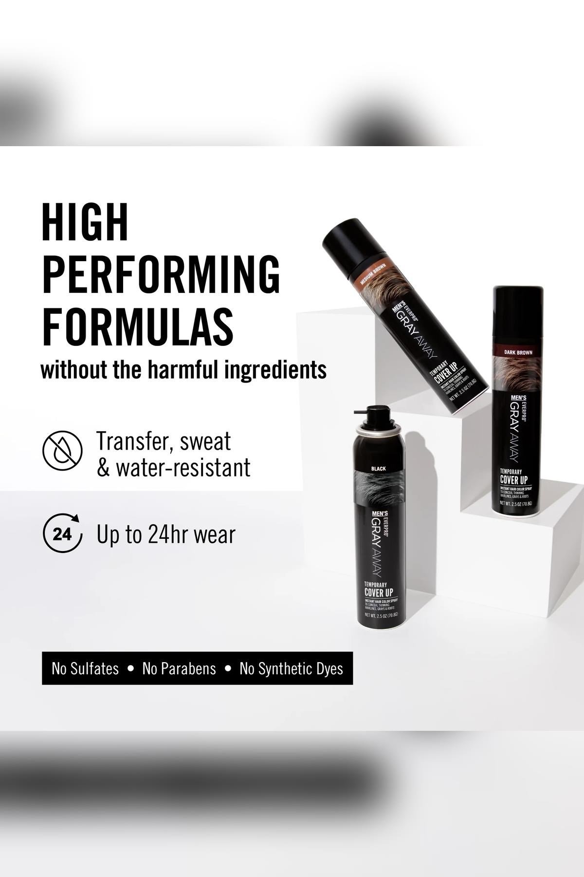Gray Away Orta Kahve Saçlar İçin Gri-Beyaz Kapatıcı Sprey 70.8GR