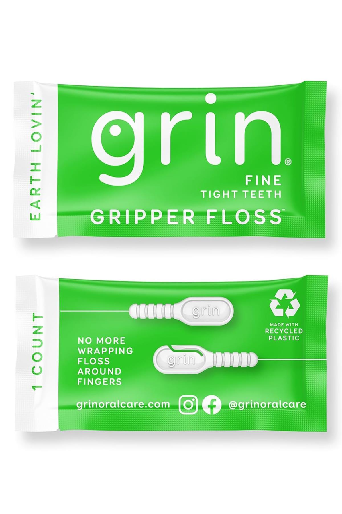 Grin Gripper Floss Fine Tutamaçlı Diş İpi 60 Adet