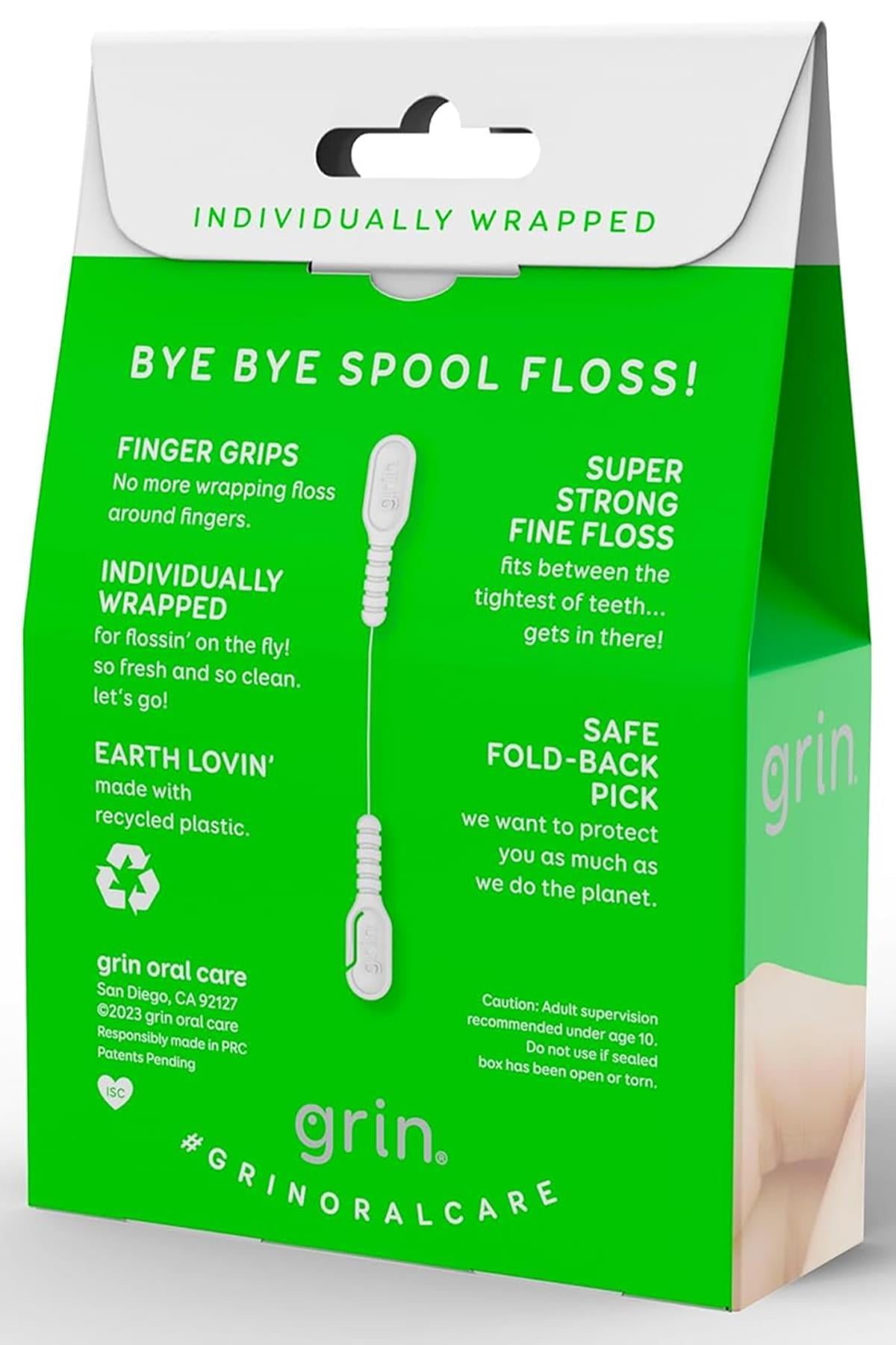 Grin Gripper Floss Fine Tutamaçlı Diş İpi 60 Adet
