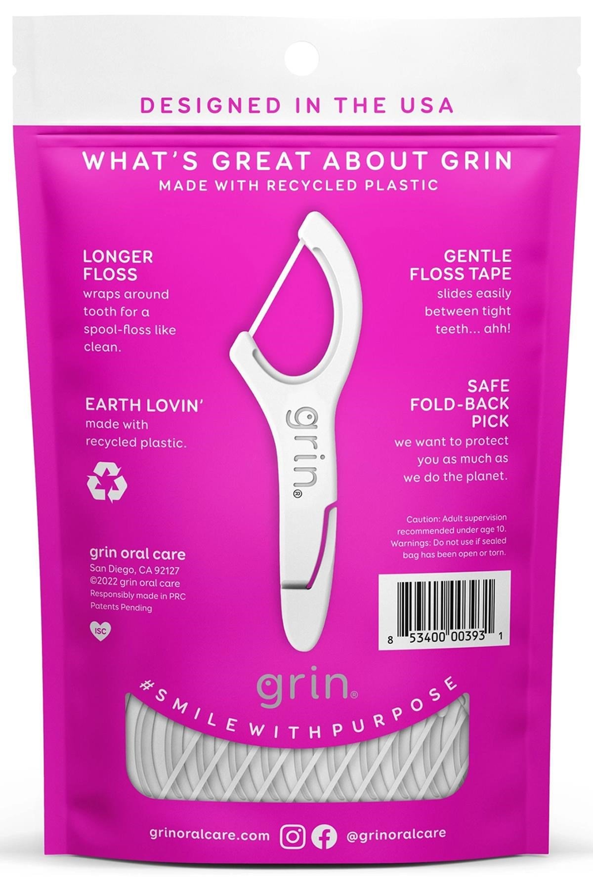 Grin Smooth Çatal Diş İpi Kürdanlı 75 Adet