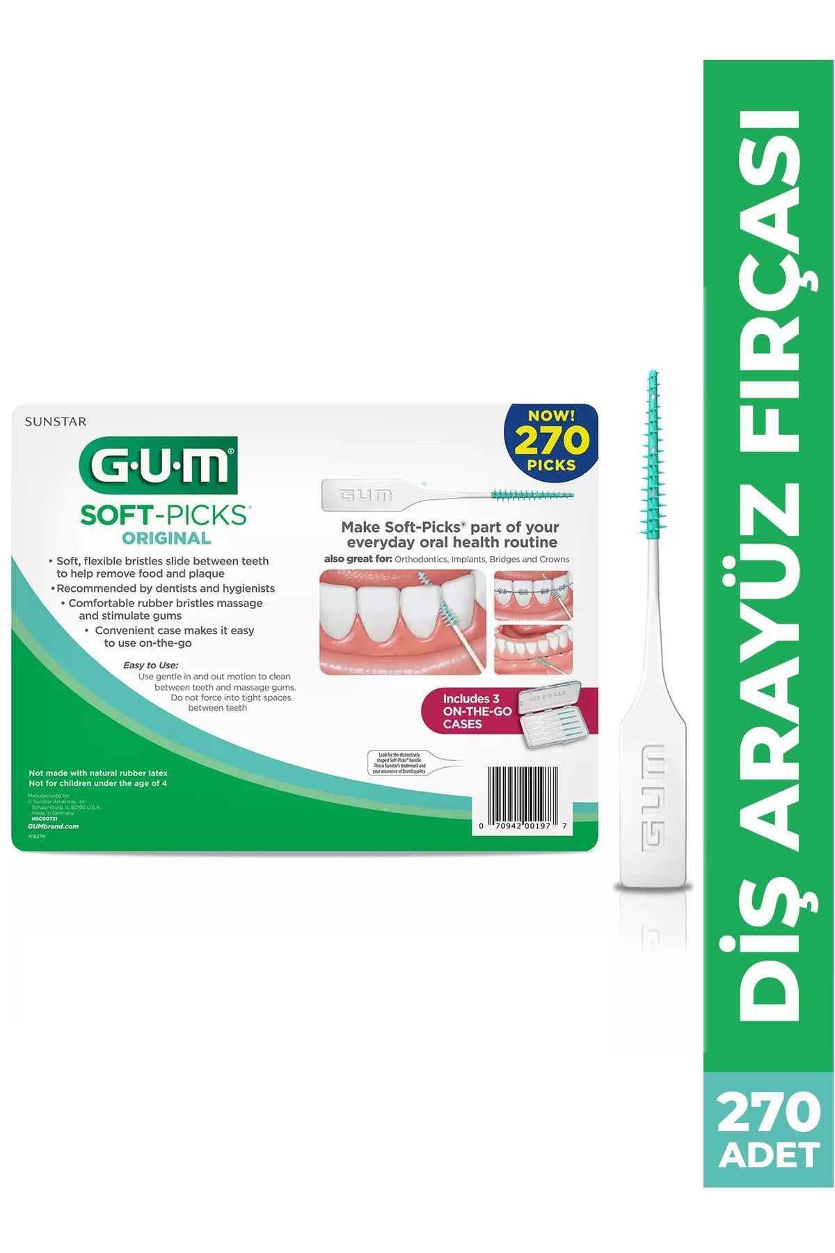 GUM Soft Picks Ara Yüz Fırçası 270 Adet
