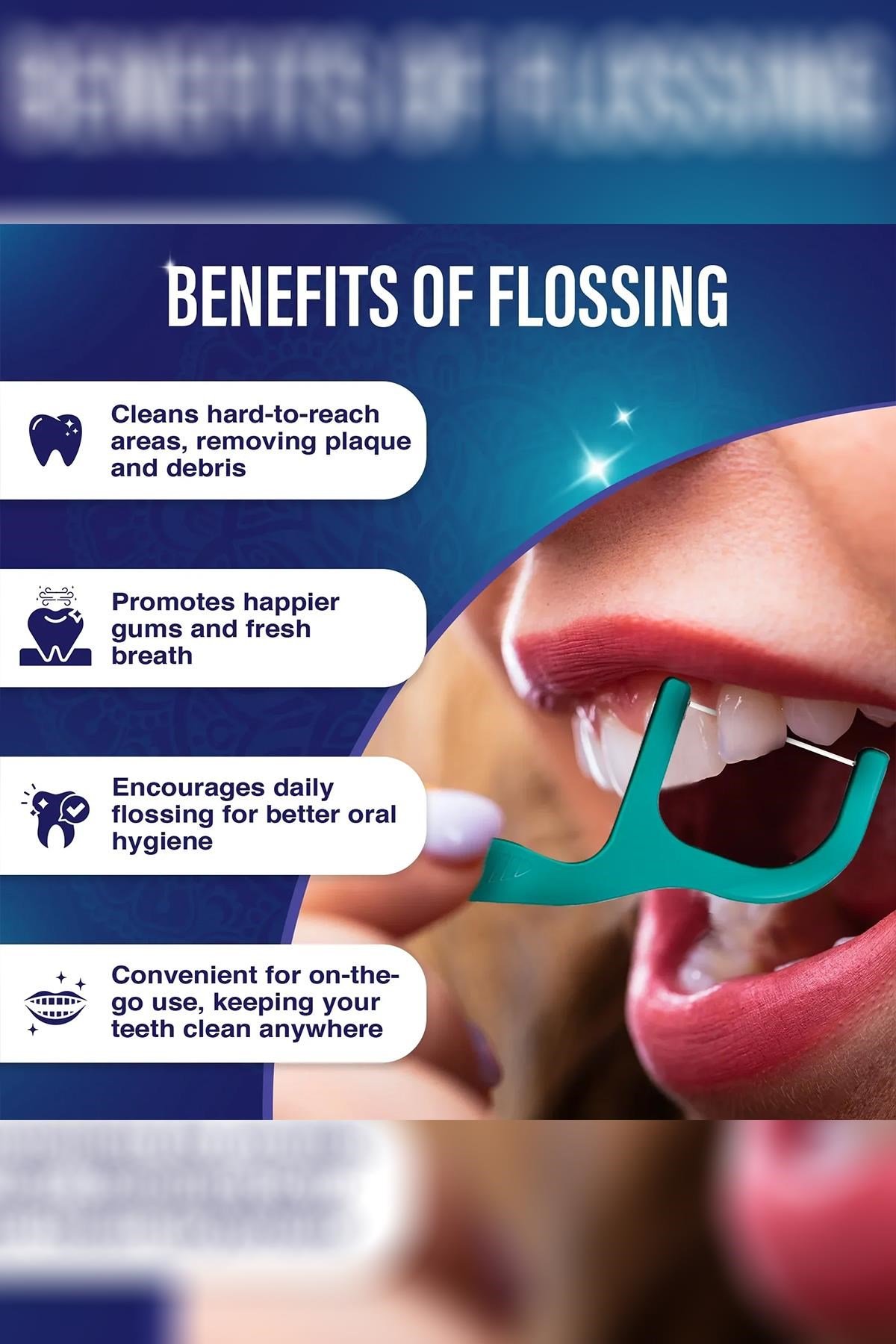 GuruNanda Fresh Floss Picks Çatal Diş İpi Kürdanlı 60 Adet