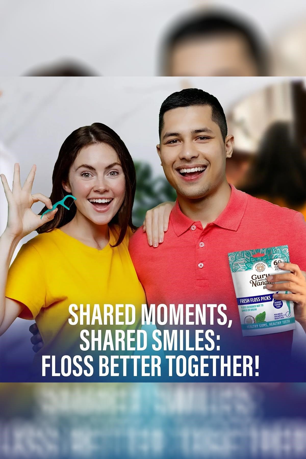 GuruNanda Fresh Floss Picks Çatal Diş İpi Kürdanlı 60 Adet