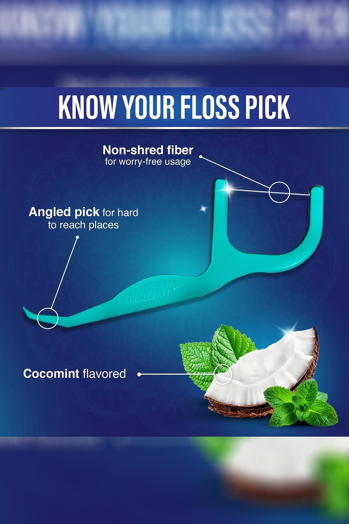 GuruNanda Fresh Floss Picks Çatal Diş İpi Kürdanlı 60 Adet