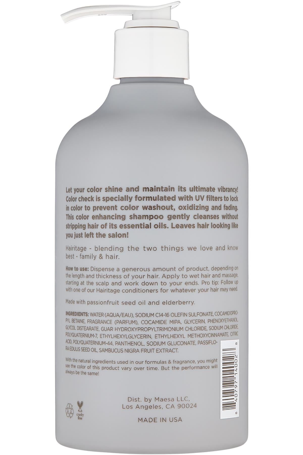 Hairitage Renk Kontrolü ve Bakımı Şampuan 384ML