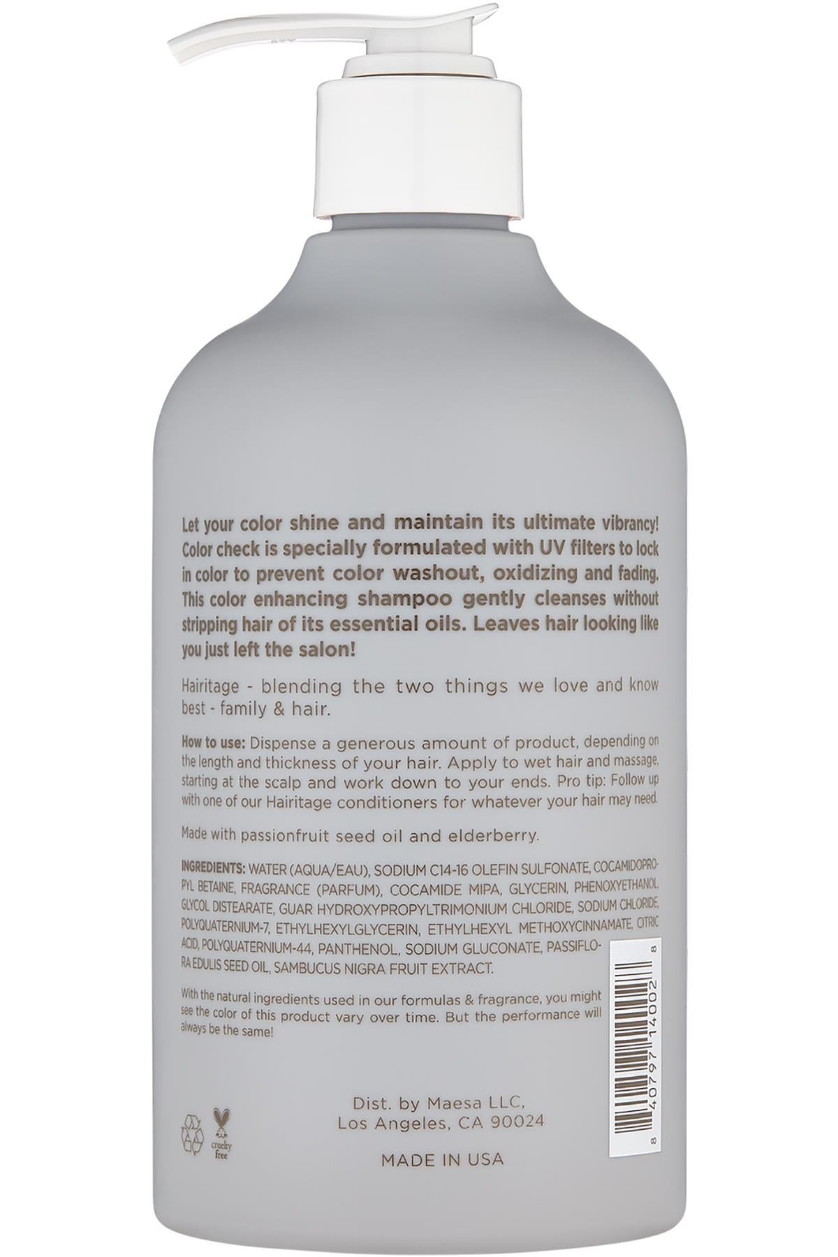 Hairitage Renk Kontrolü ve Bakımı Şampuan 384ML