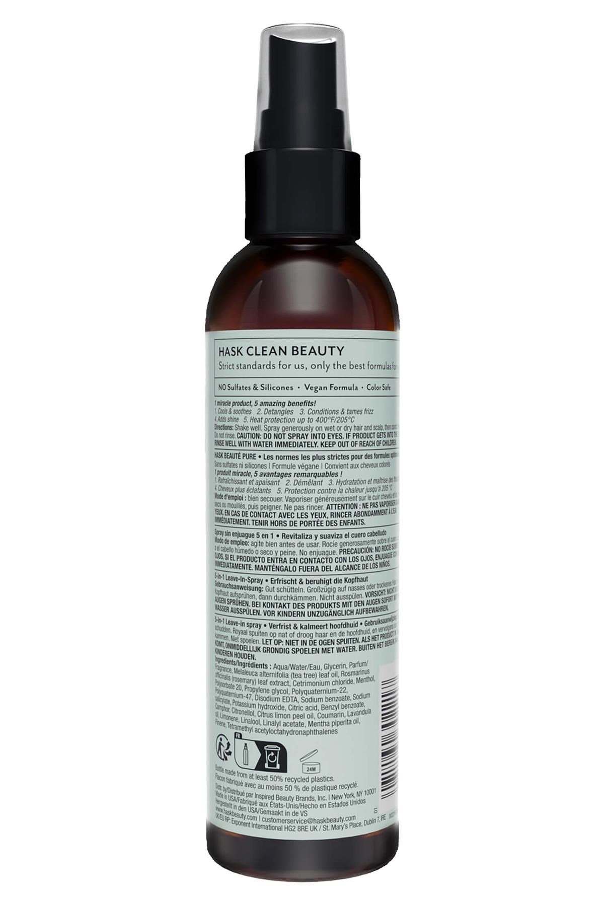 Hask Tea Tree Oil Canlandırıcı Çok Yönlü Durulanmayan Saç Spreyi 175ML