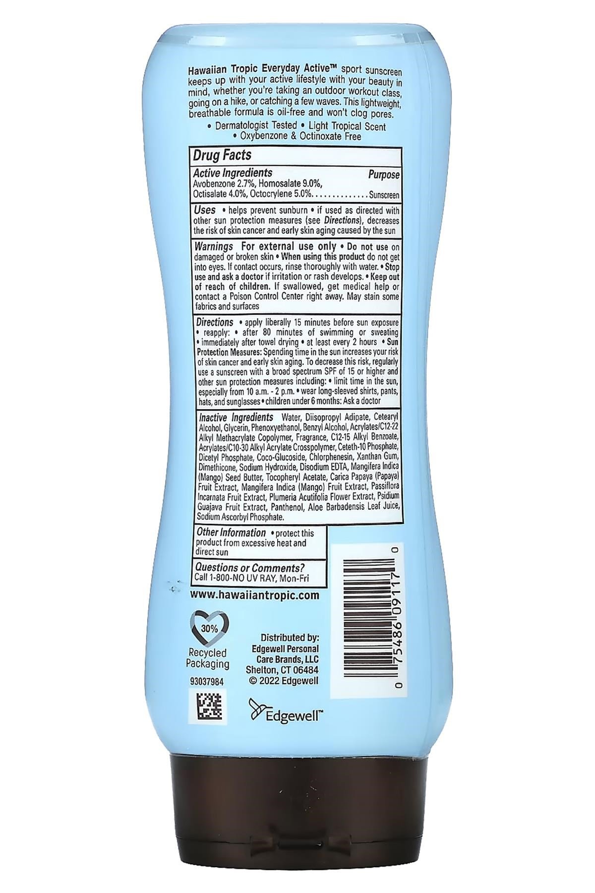 Hawaiian Tropic Everyday Active SPF50 Güneş Losyonu 236ML