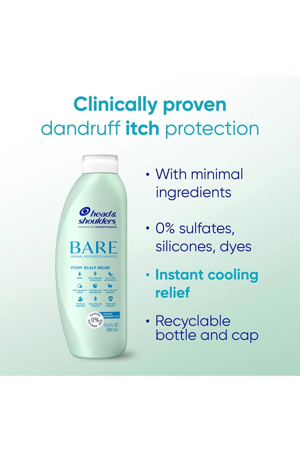 Head & Shoulders Bare Kaşıntı Karşıtı Kepek Şampuanı 400ML