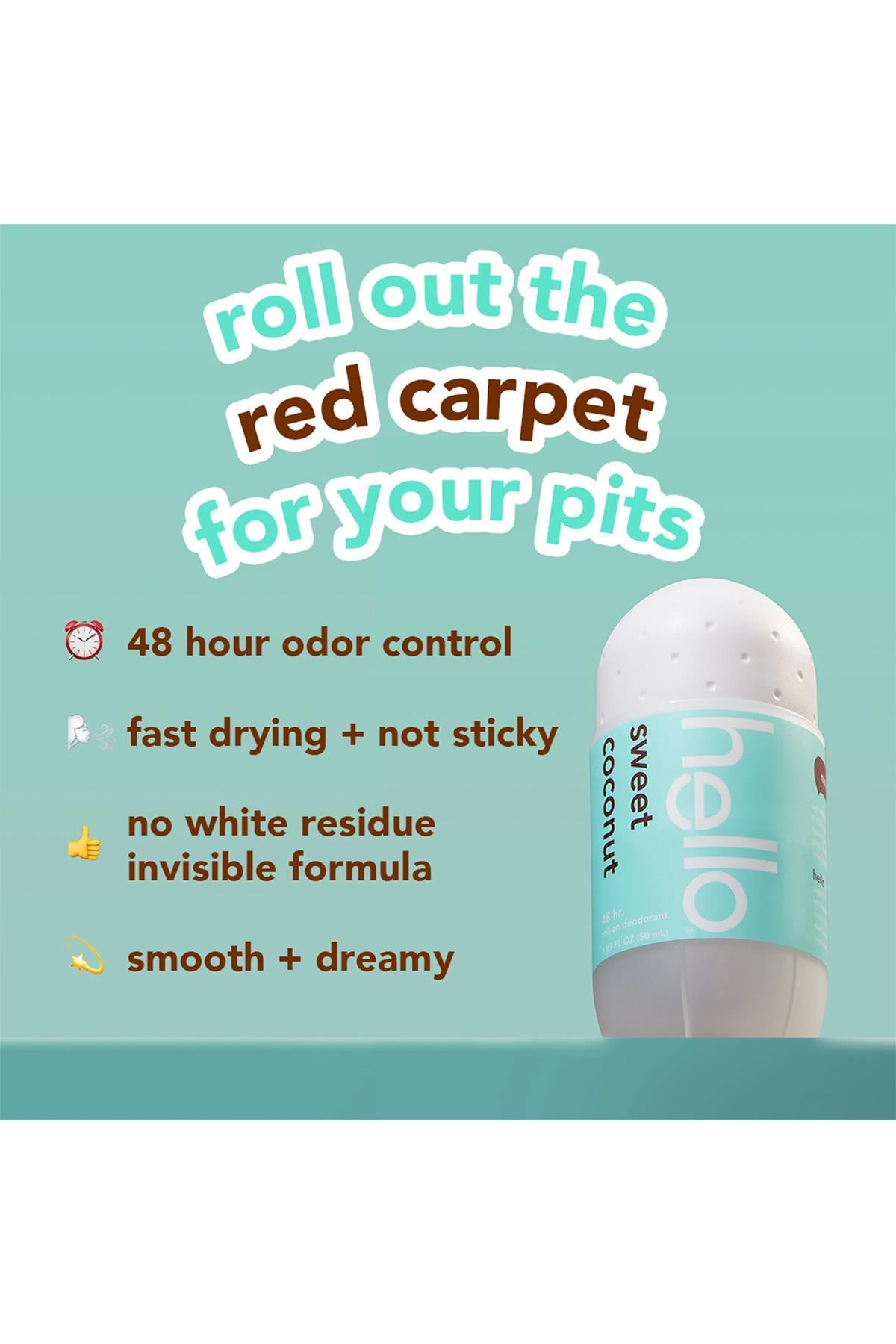 Hello Sweet Coconut Roll-On Deodorant 50ML
