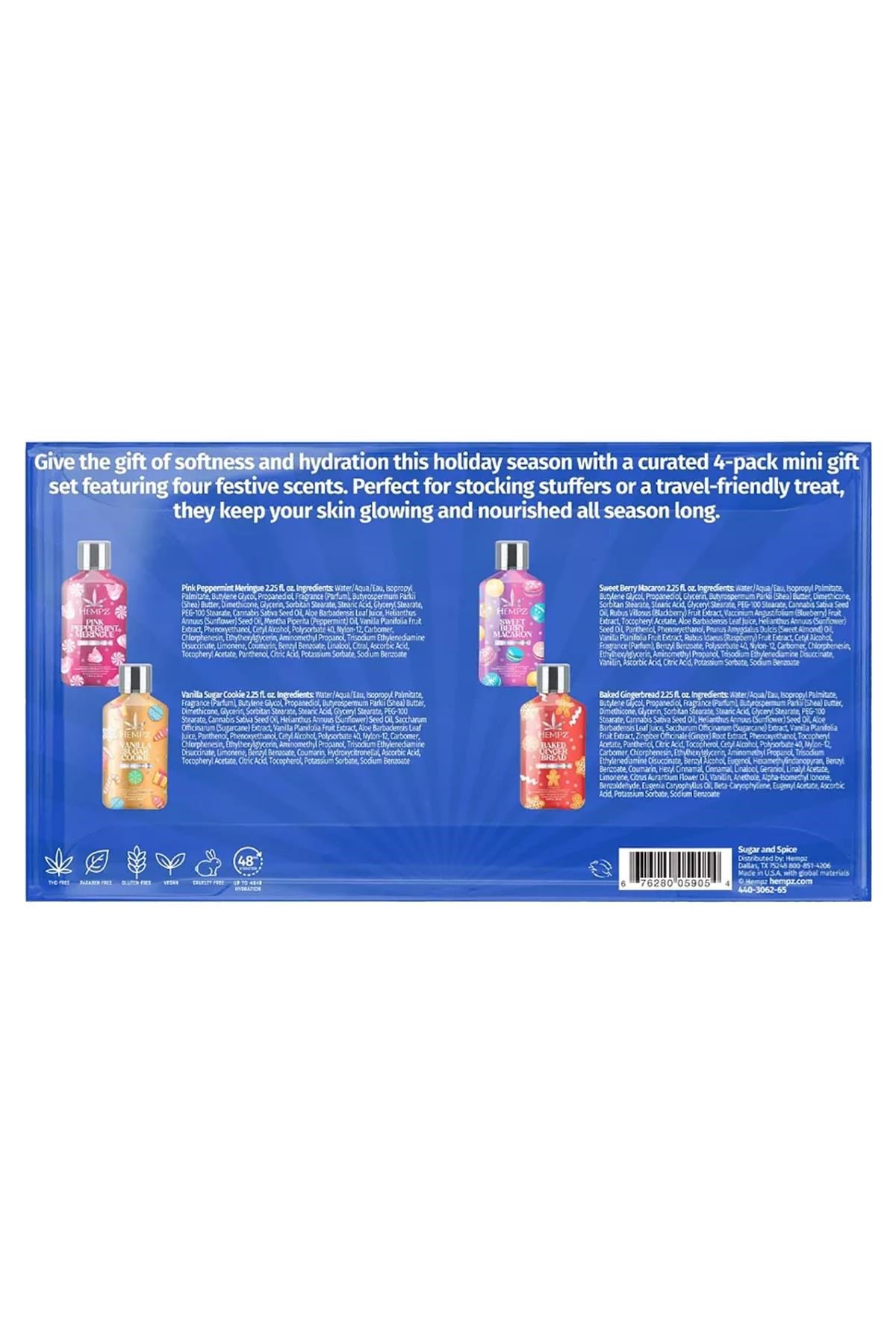 Hempz Sugar & Spice Vücut Losyonu Seti 4x66ML