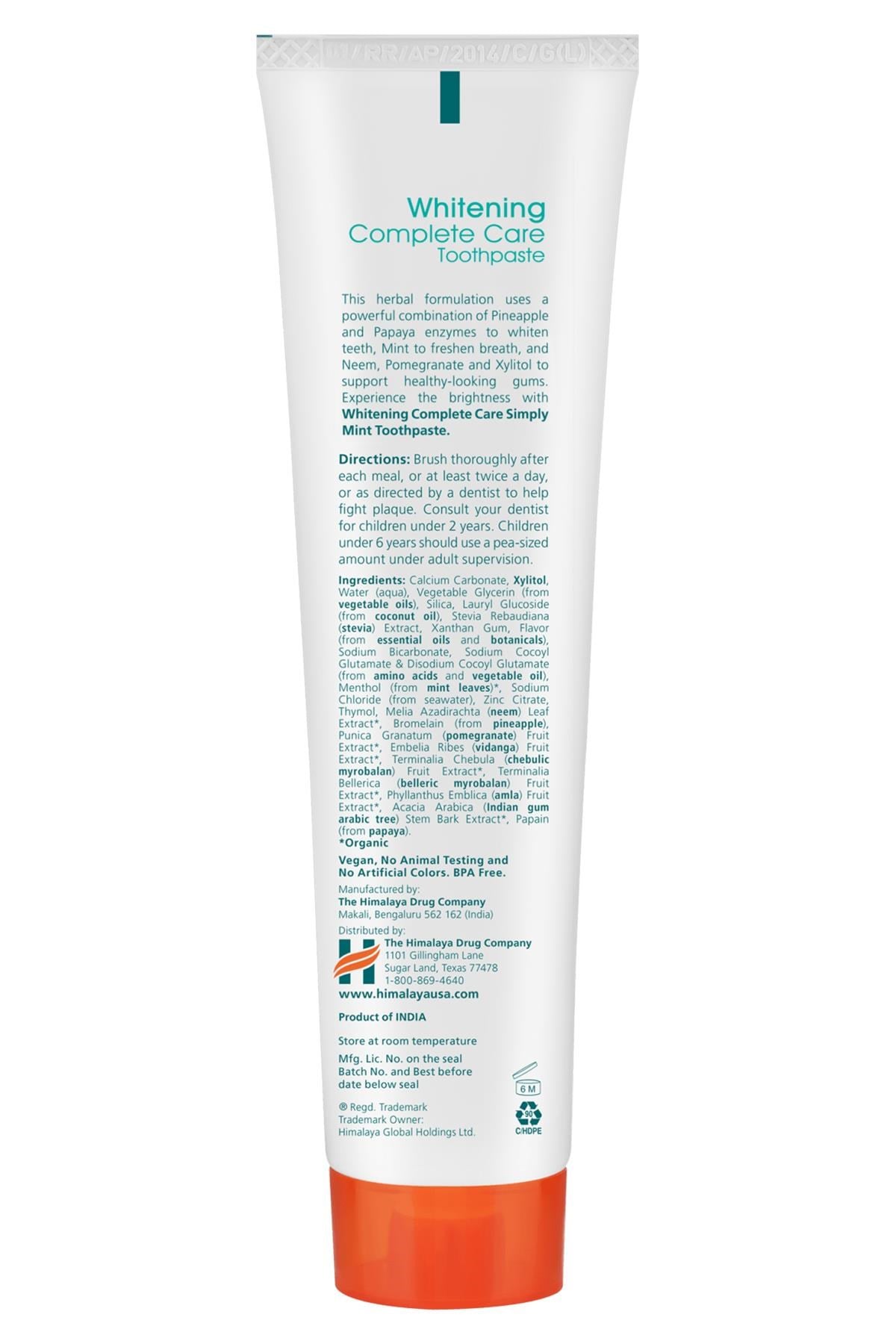 Himalaya Botanique Whitening Complete Care Simply Mint Diş Macunu 150GR
