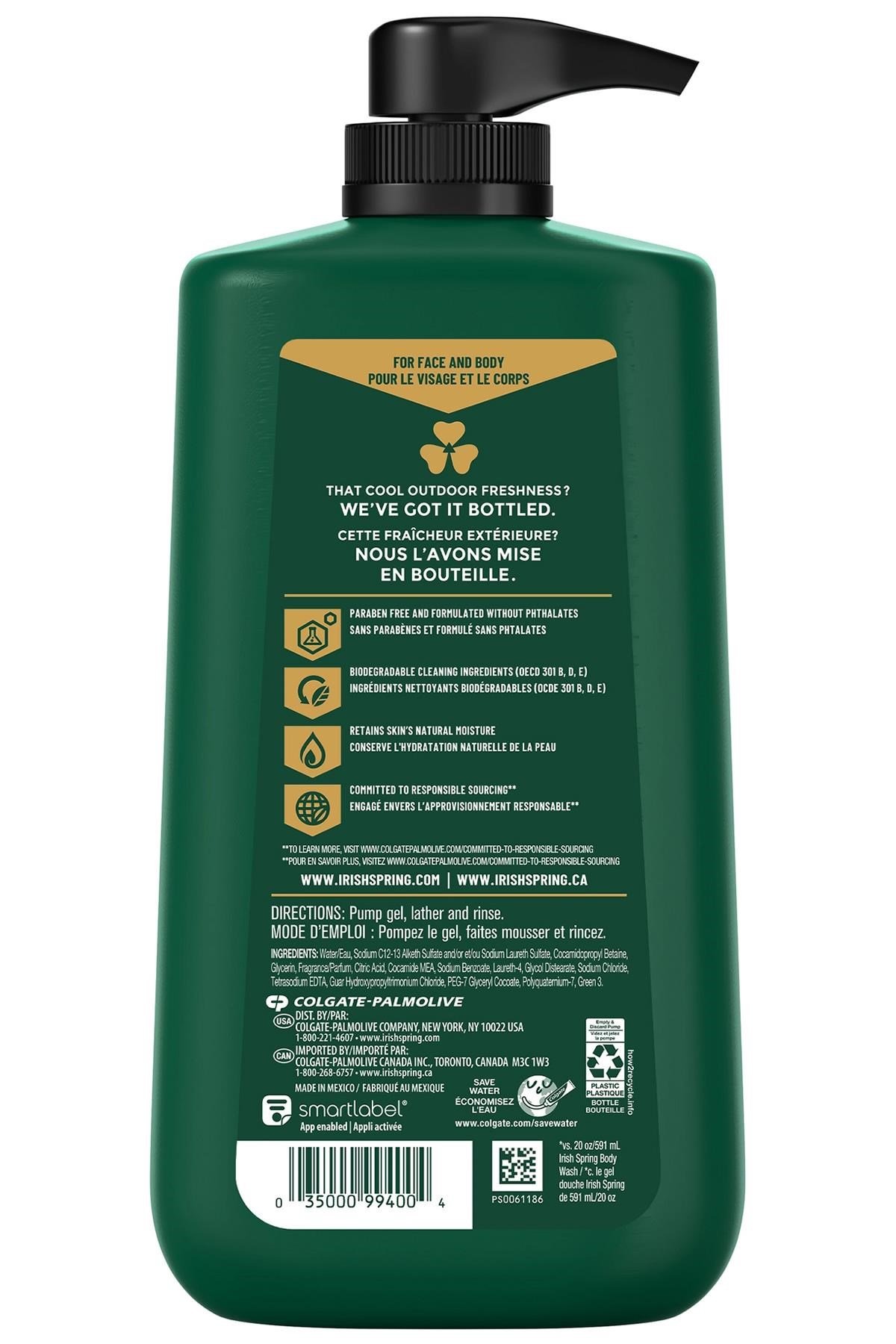 Irish Spring 5in1 Şampuan + Tüm Vücut Yıkama 887ML