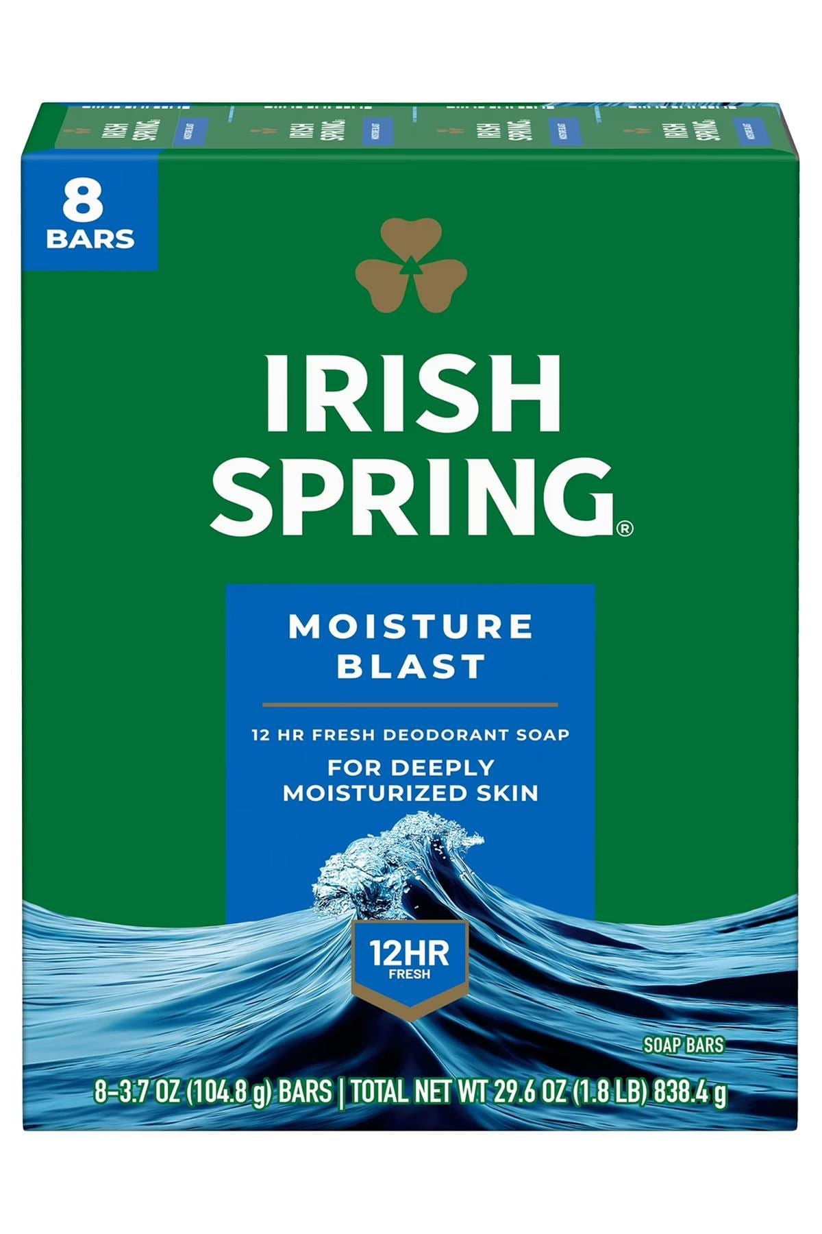 Irish Spring Moisture Blast Nemlendirici Banyo Sabunu 8li Paket