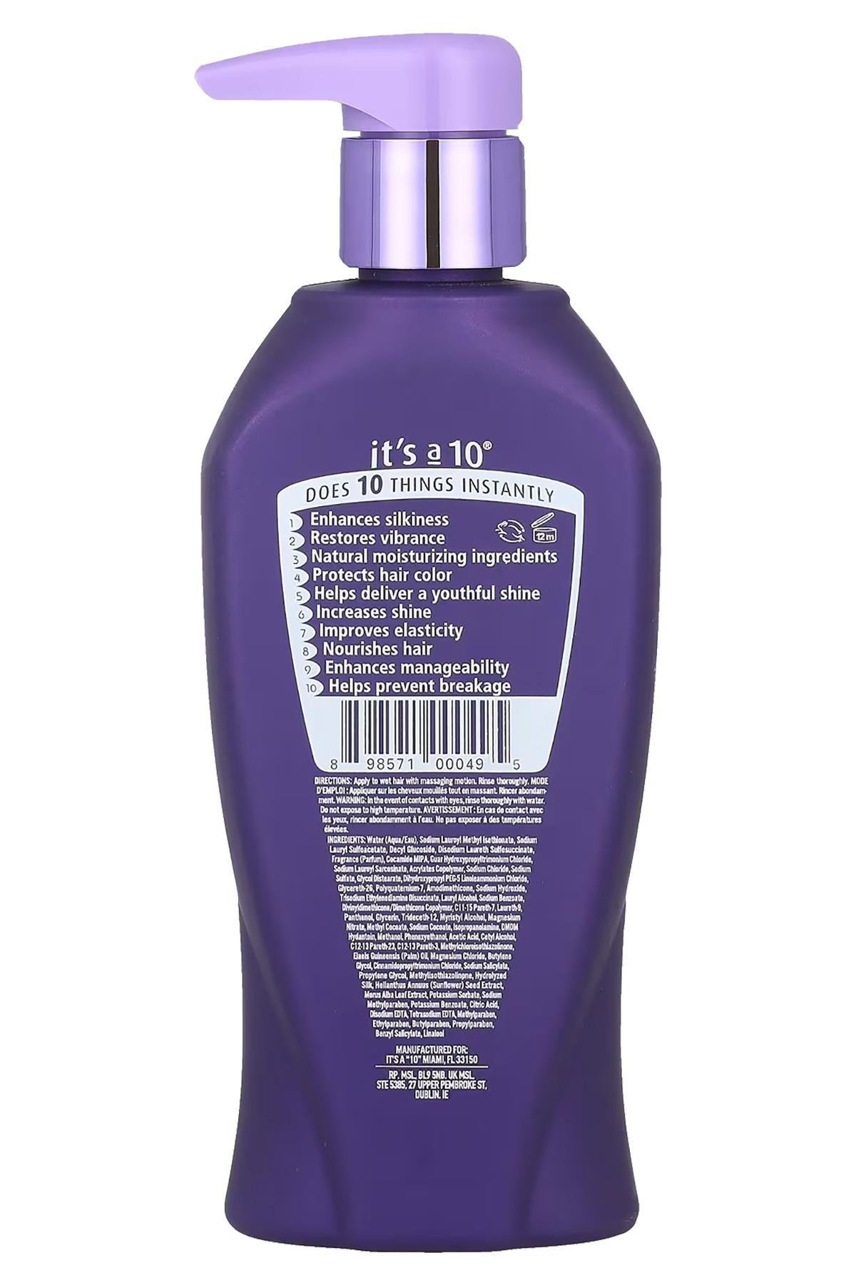 It’s a 10 Miracle Silk Günlük Parlaklık Şampuanı 295.7ML