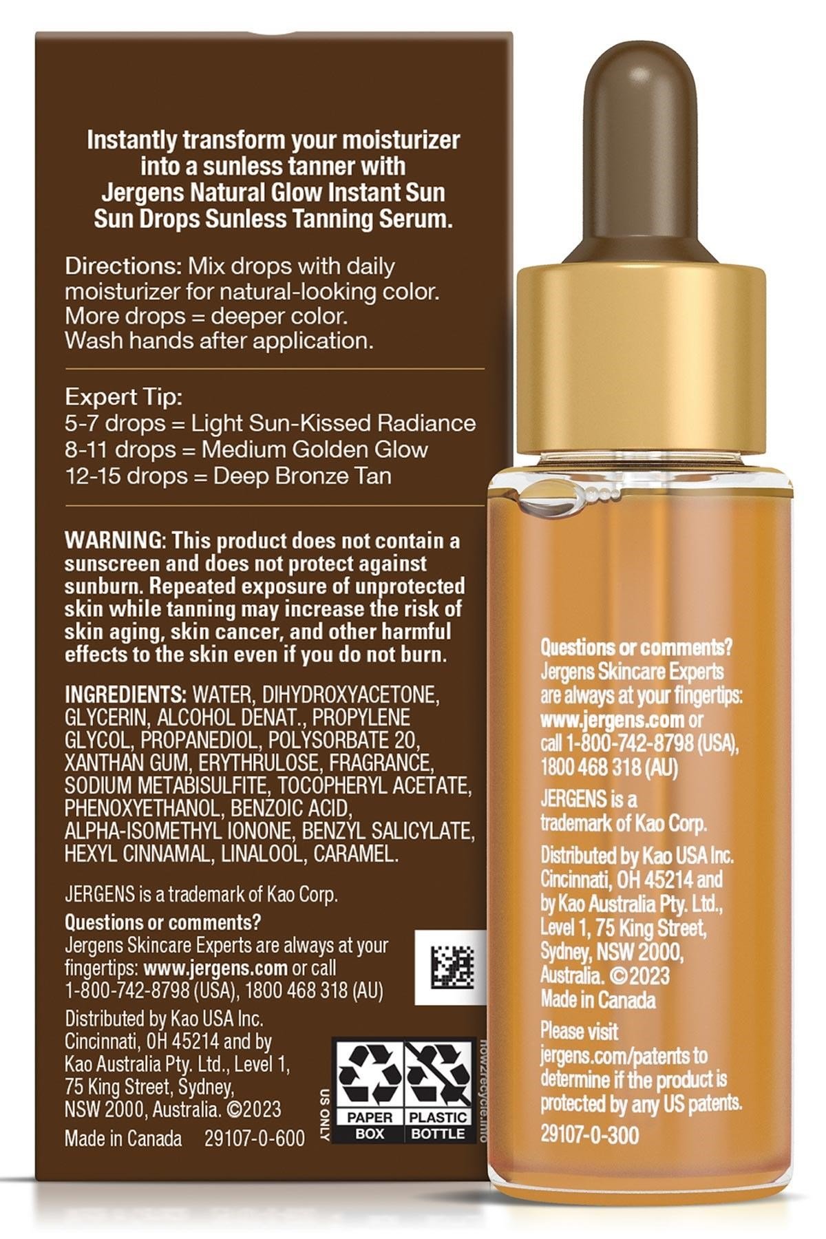 Jergens Bronzlaştırıcı Yüz ve Vücut Serumu 29ML