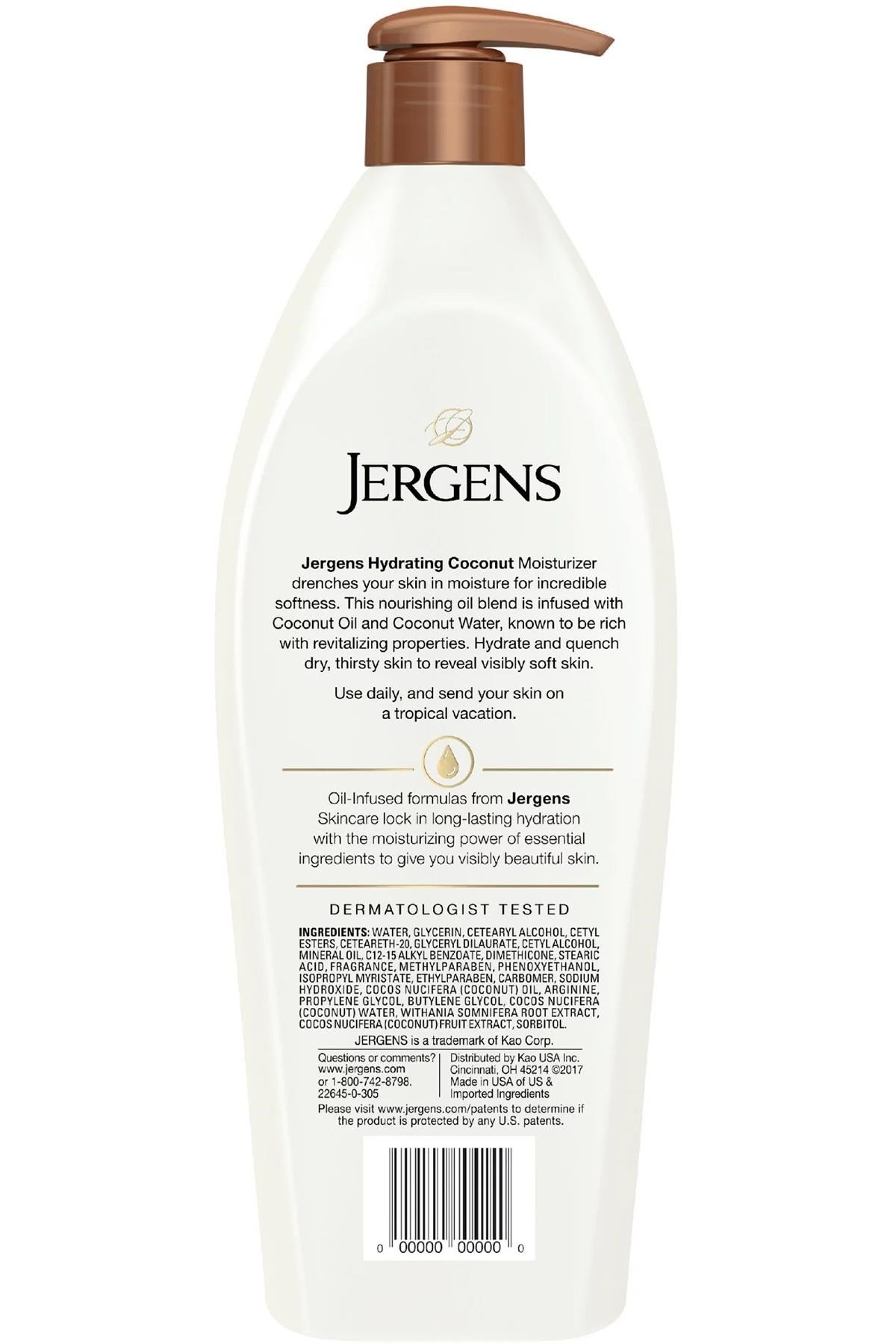 Jergens Hindistan Cevizi Yağlı Kuru Ciltler İçin Nemlendirici Losyon 783ML