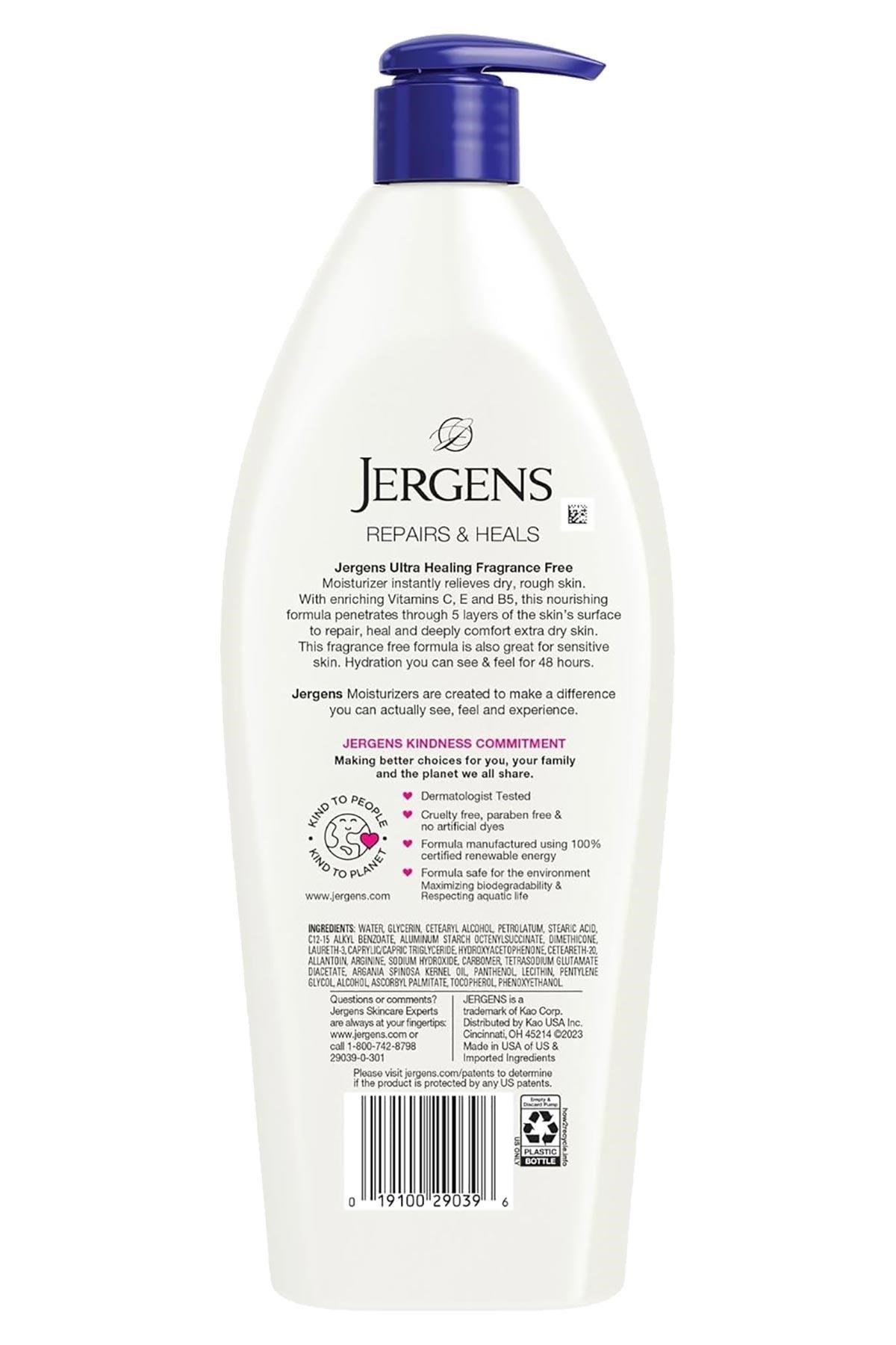 Jergens Yoğun Nemlendirici Parfümsüz El ve Vücut Losyonu 621ML
