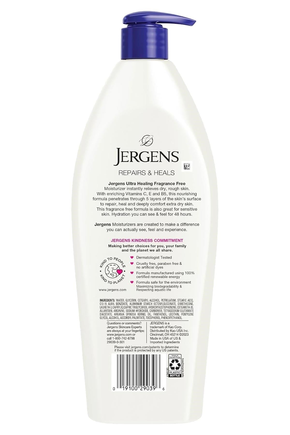 Jergens Yoğun Nemlendirici Parfümsüz El ve Vücut Losyonu 621ML