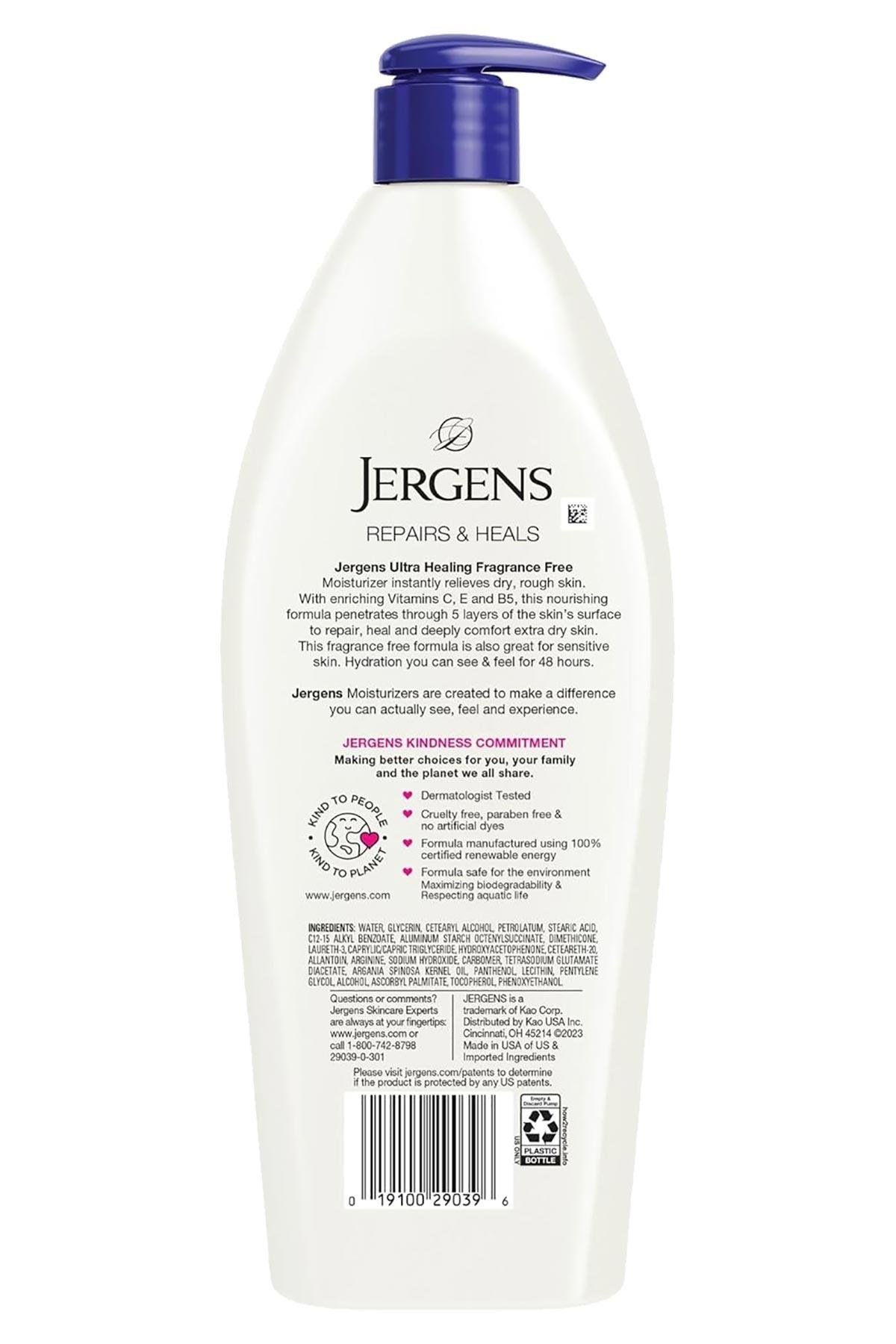 Jergens Yoğun Nemlendirici Parfümsüz El ve Vücut Losyonu 621ML