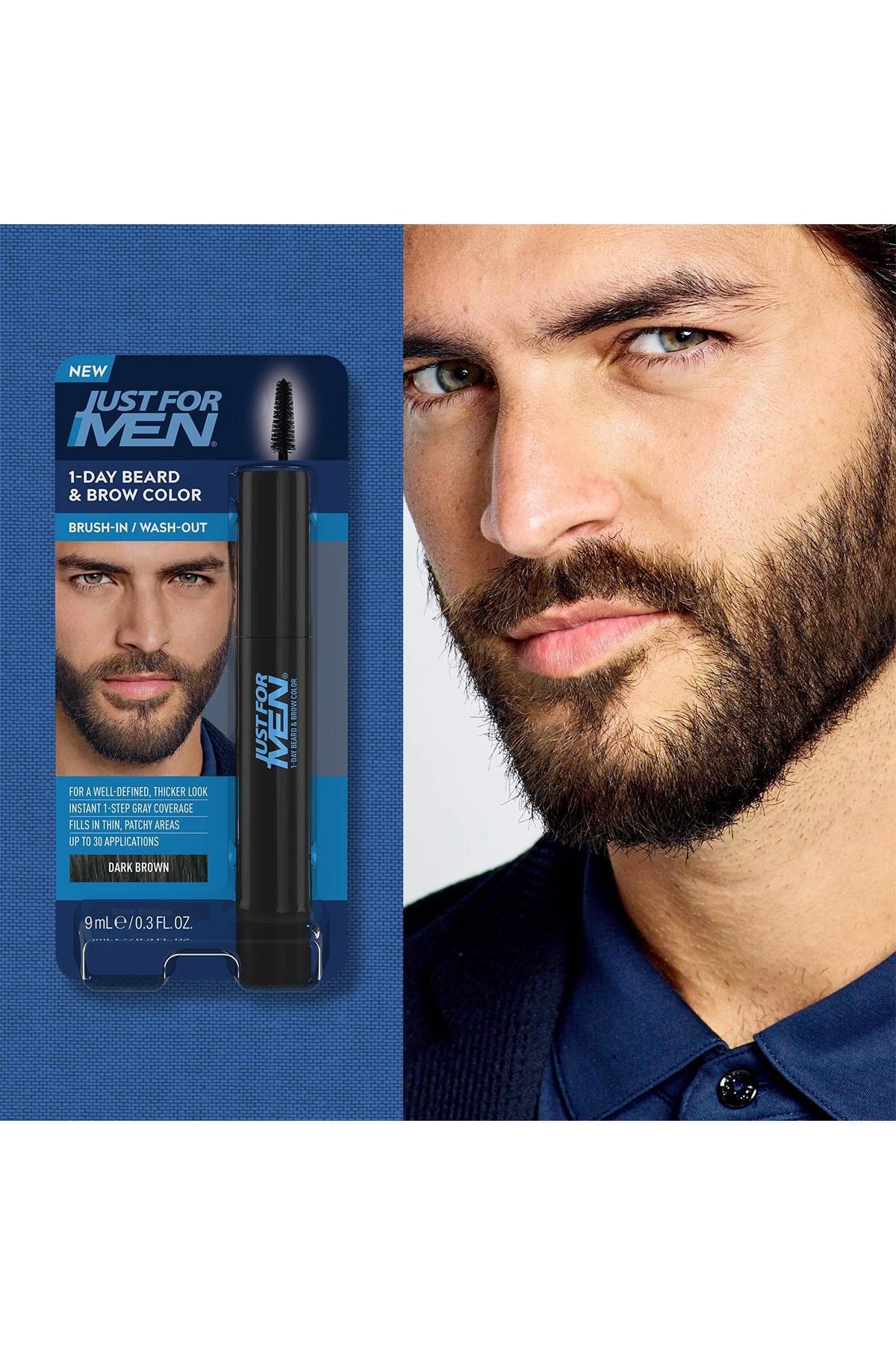 Just For Men 1 Günlük Geçici Sakal ve Kaş Boyası Koyu Kahverengi 9ML