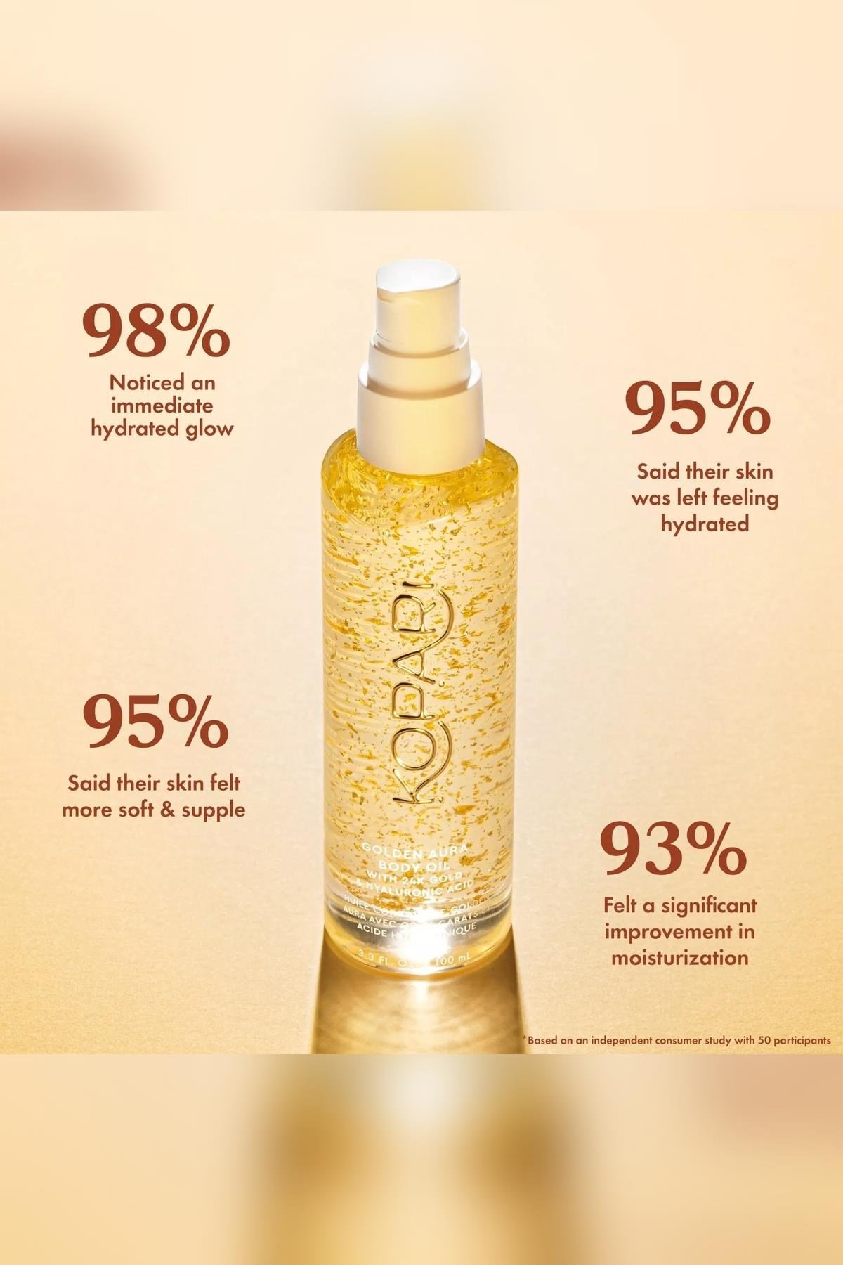 Kopari Golden Aura 24K Altın ve Hyalüronik Asit İçeren Vücut Yağı 100ML