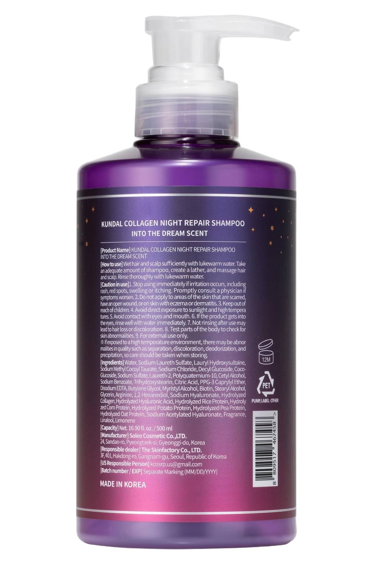 Kundal Collagen Night Repair Onarıcı Şampuan 500ML