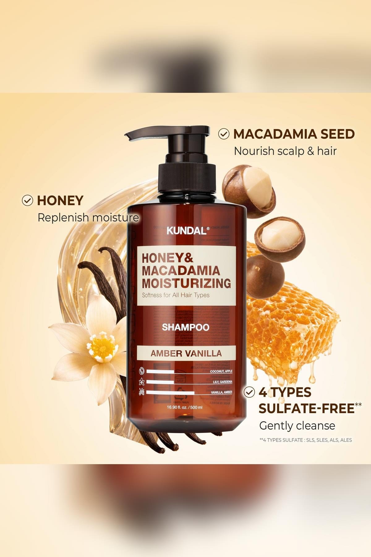 Kundal Honey & Macadamia Nemlendirici Şampuan 500ML