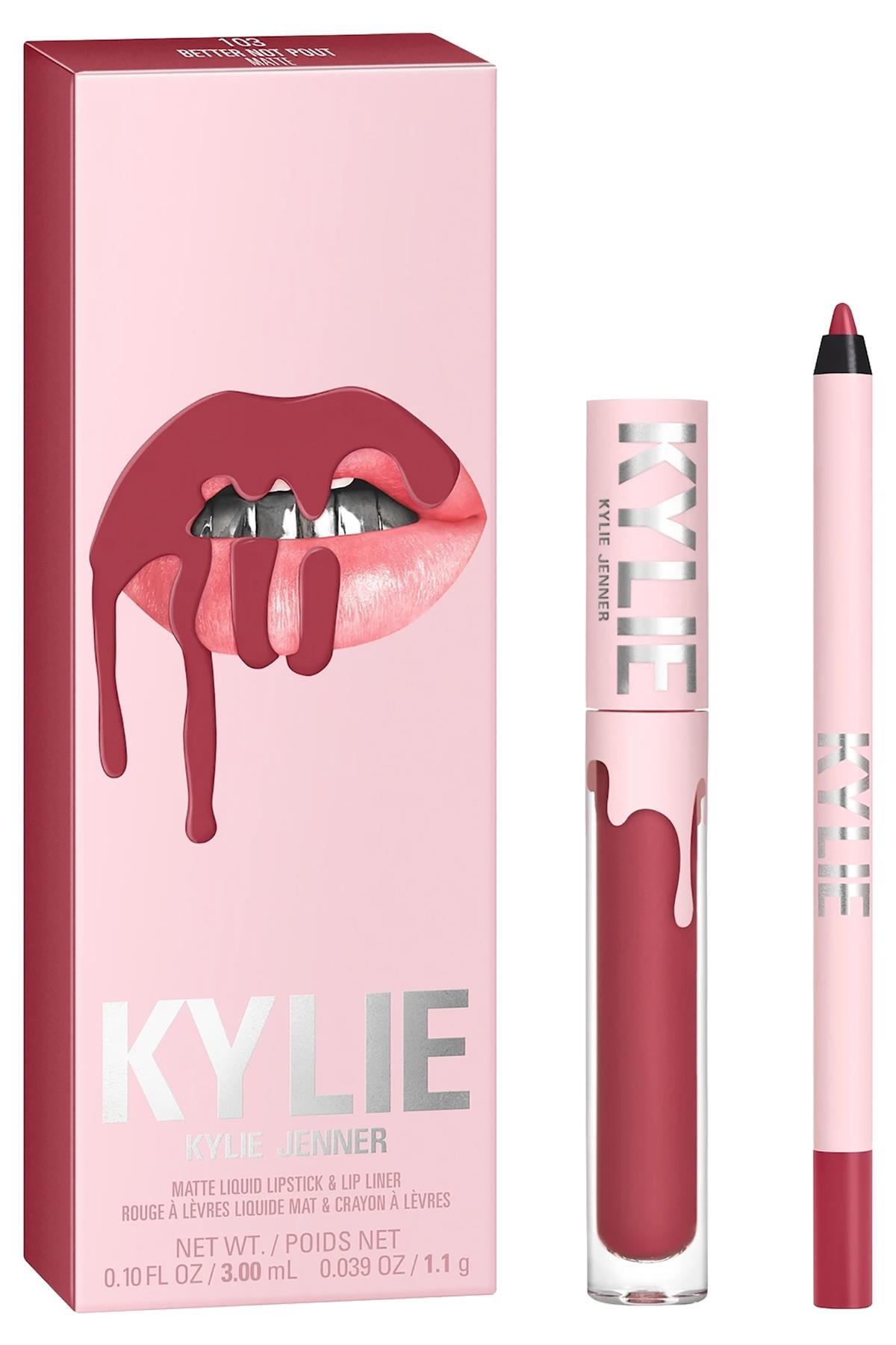 Kylie Dudak Kalemi ve Mat Likit Ruj Set 103 Better Not Pout