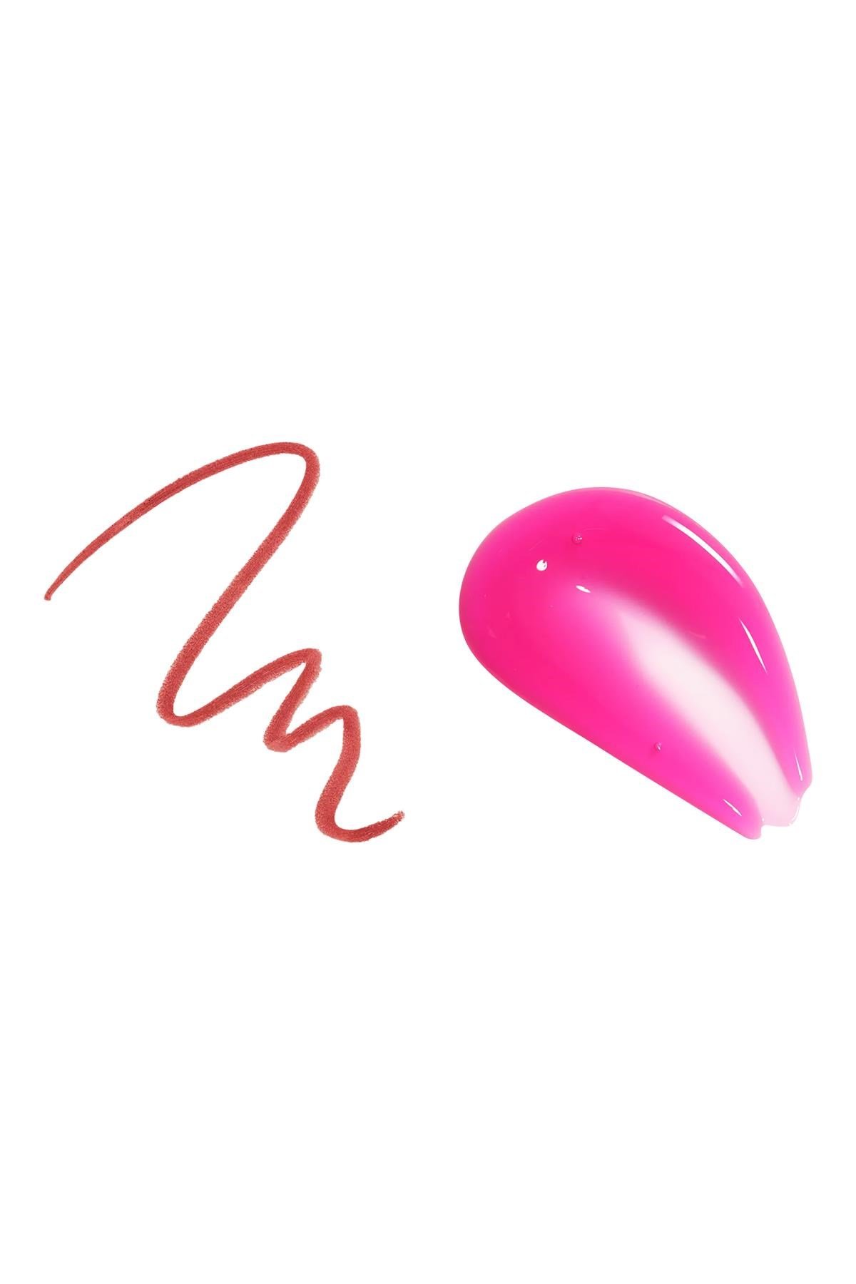 Kylie Glossy Lip Kit Dudak Kalemi ve Parlatıcı Set Candy Pink