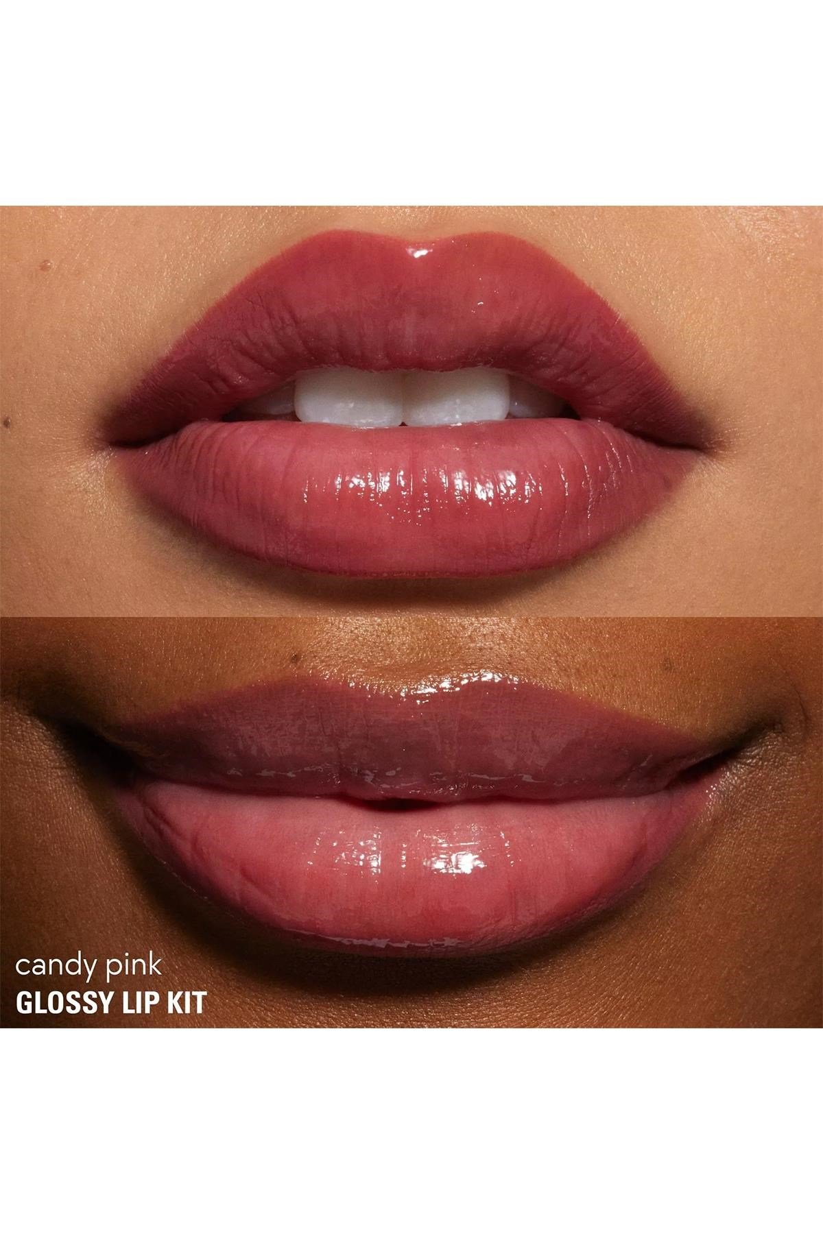 Kylie Glossy Lip Kit Dudak Kalemi ve Parlatıcı Set Candy Pink