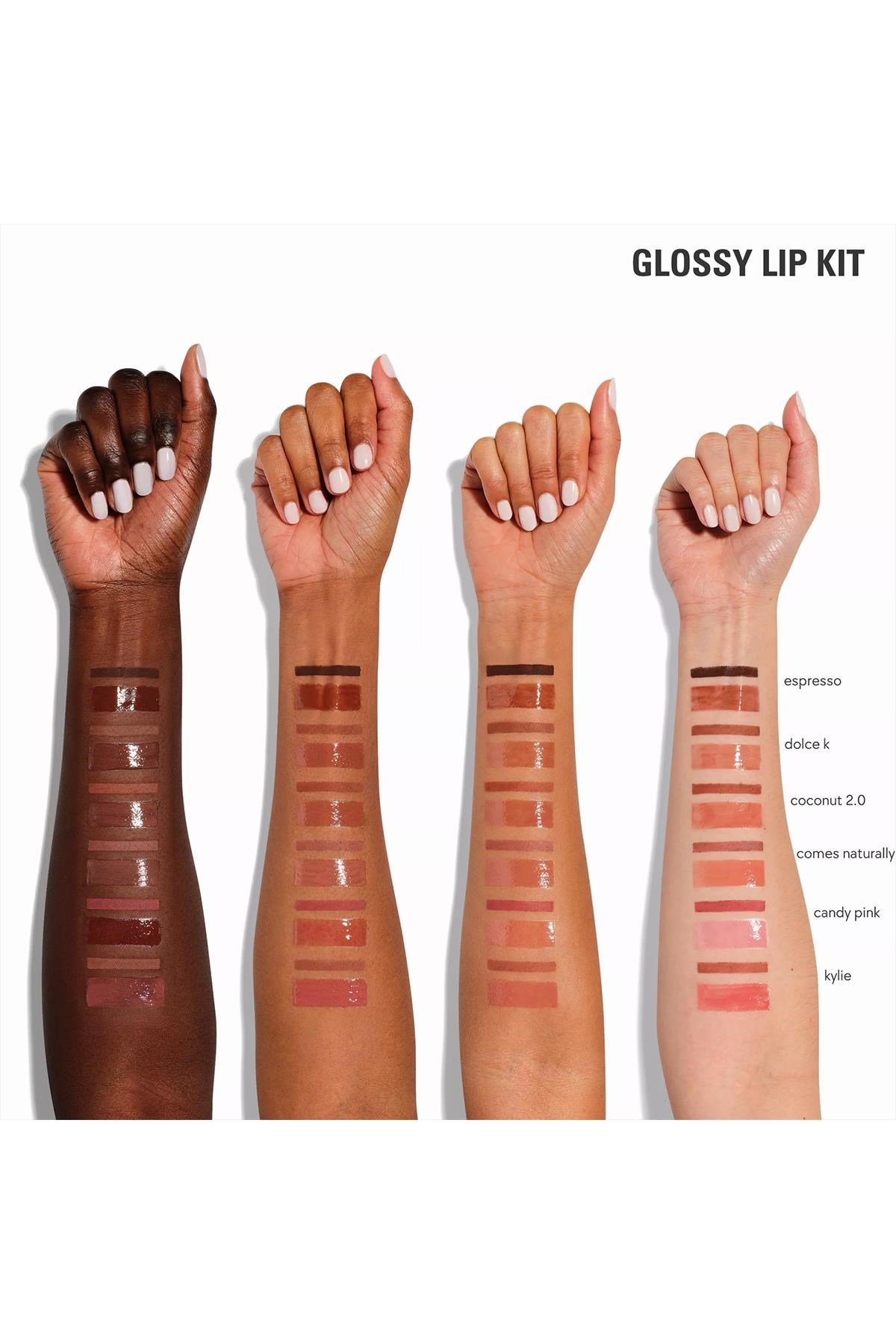 Kylie Glossy Lip Kit Dudak Kalemi ve Parlatıcı Set Candy Pink