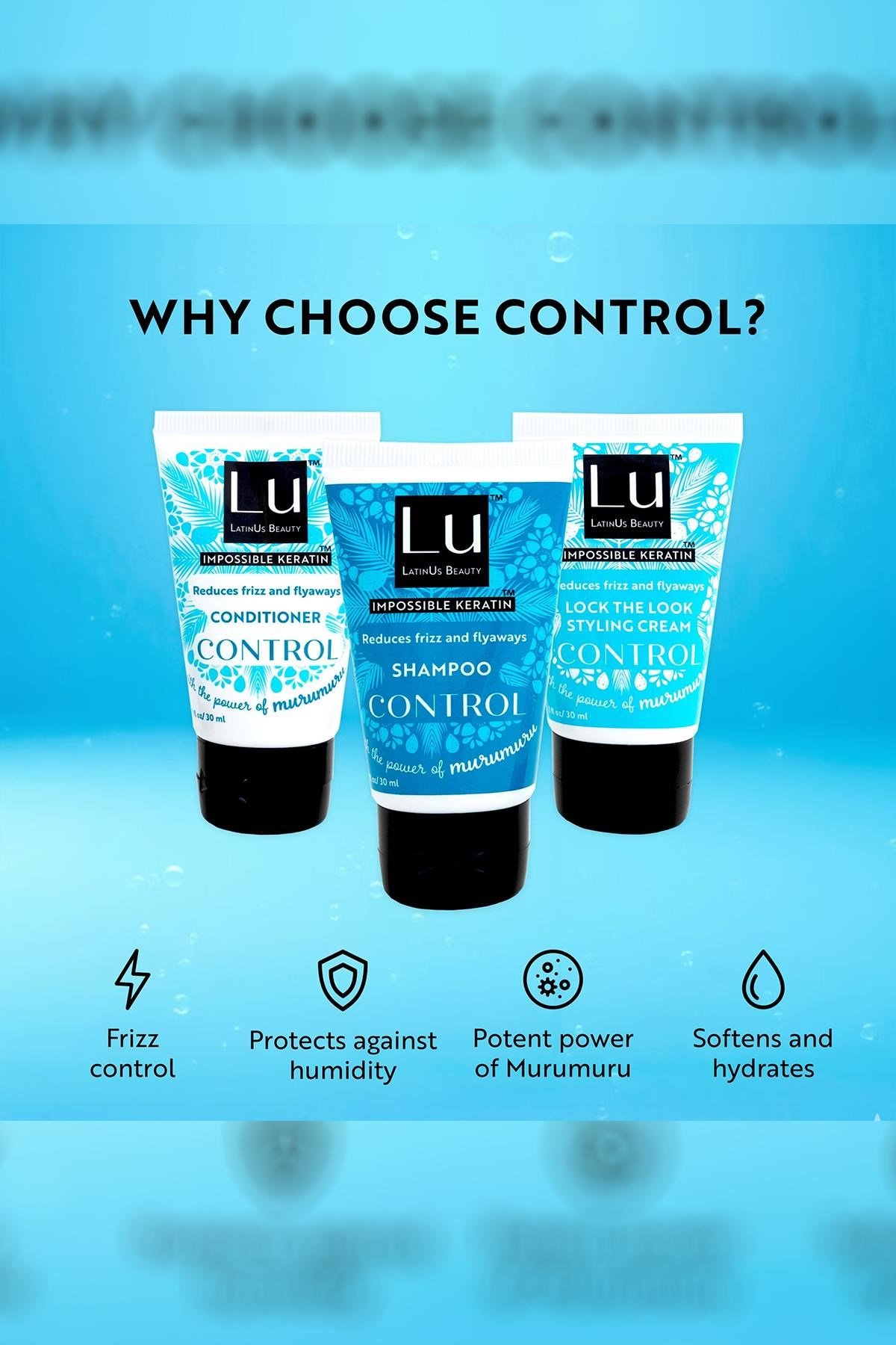 LatinUs Beauty Control Şampuan, Saç Kremi ve Şekillendirici Krem Seyahat Seti