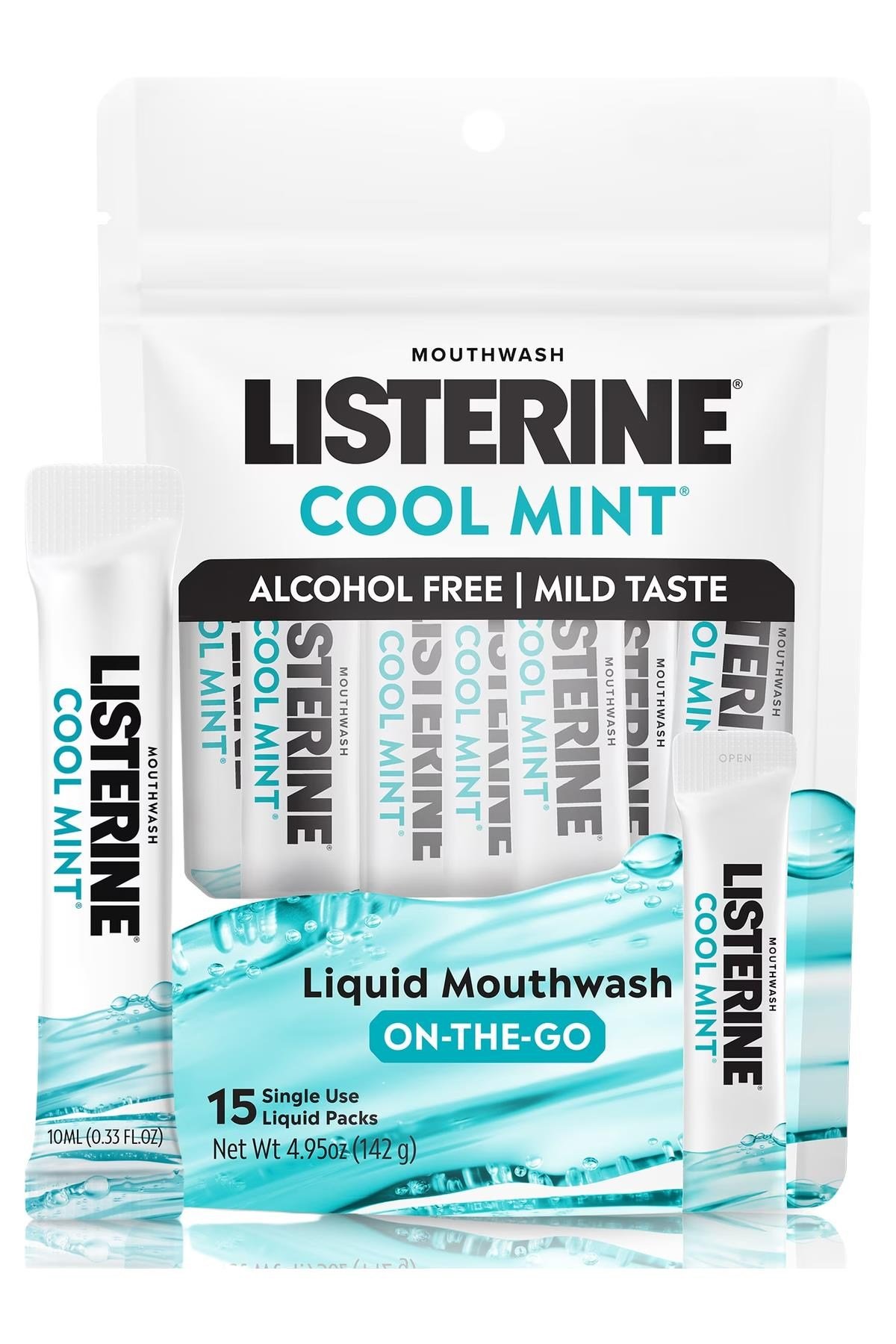 Listerine Cool Mint Alkolsüz Ağız Çalkalama Suyu Tek Kullanımlık 15 Adet
