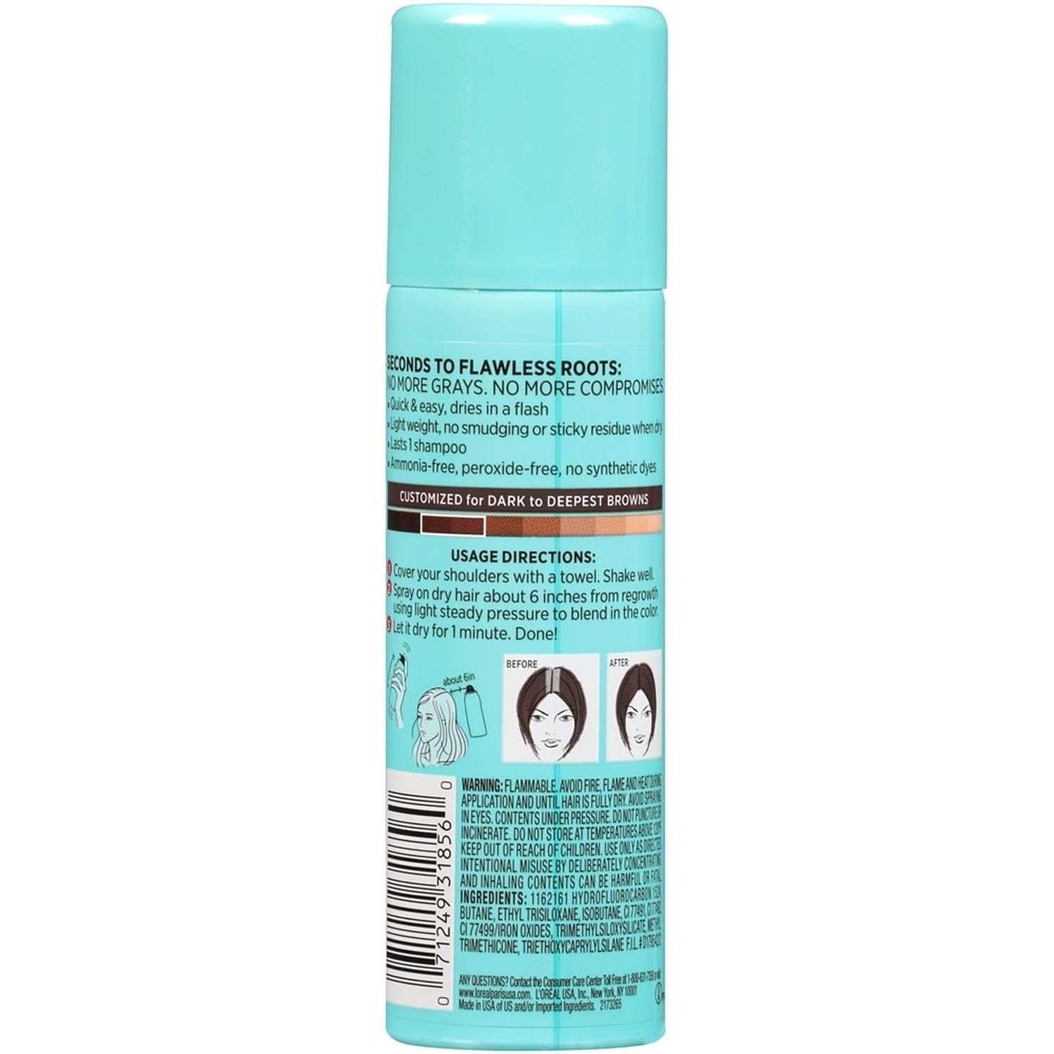 Loreal Dip Beyazları İçin Anında Kapatıcı Sprey - Koyu Kahve 57GR