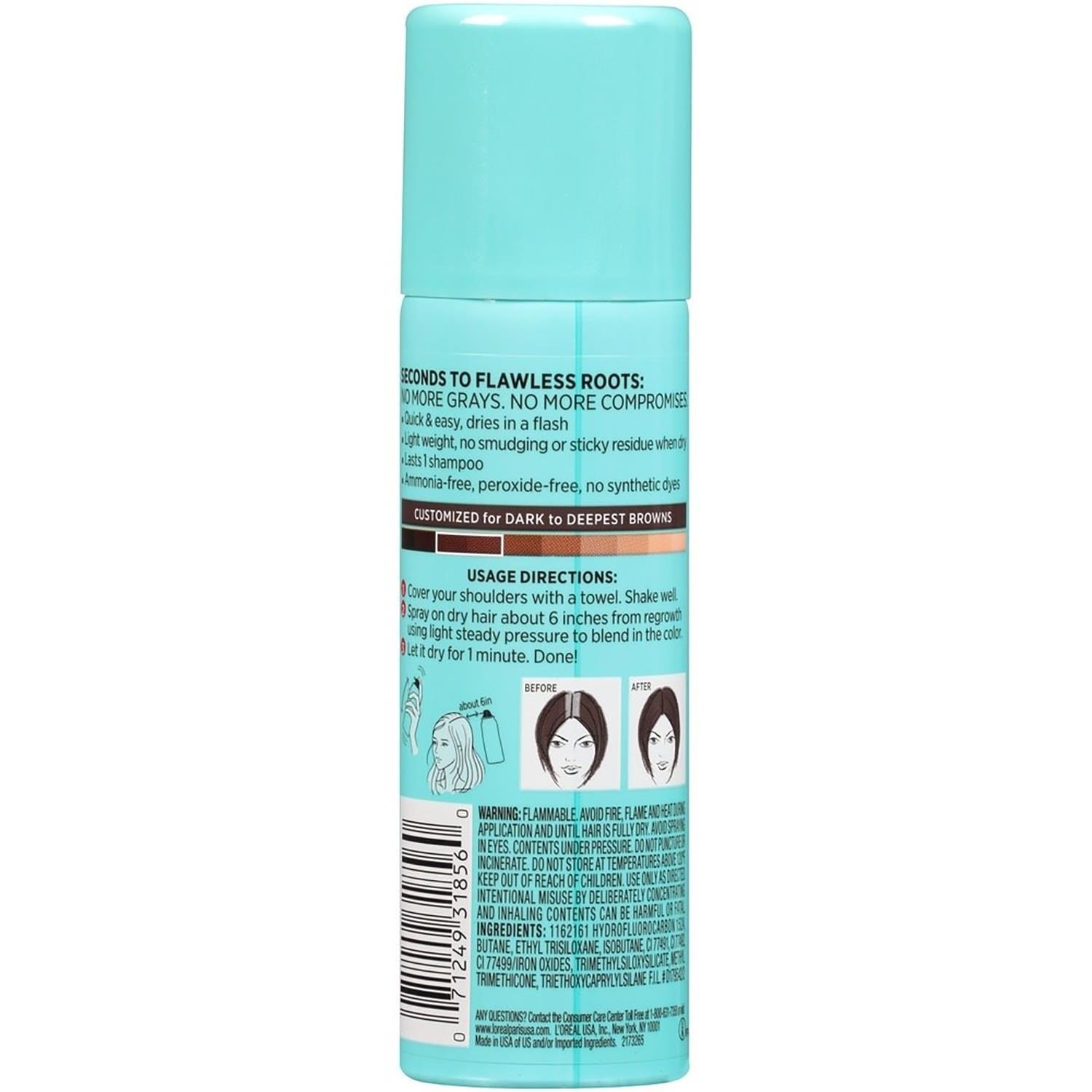Loreal Dip Beyazları İçin Anında Kapatıcı Sprey - Koyu Kahve 57GR