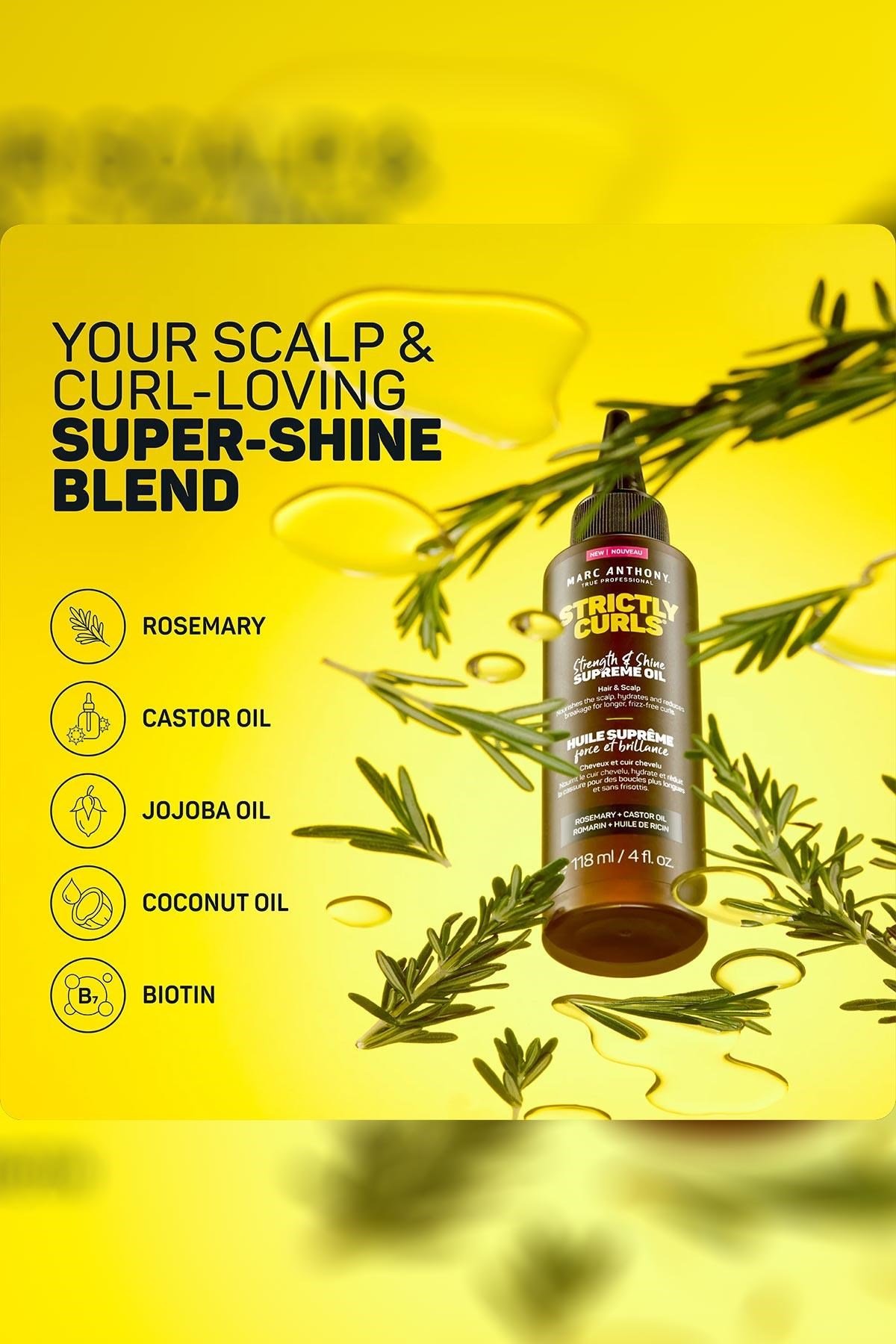 Marc Anthony Strictly Curls Strength & Shine Supreme Saç Bakım Yağı 118ML