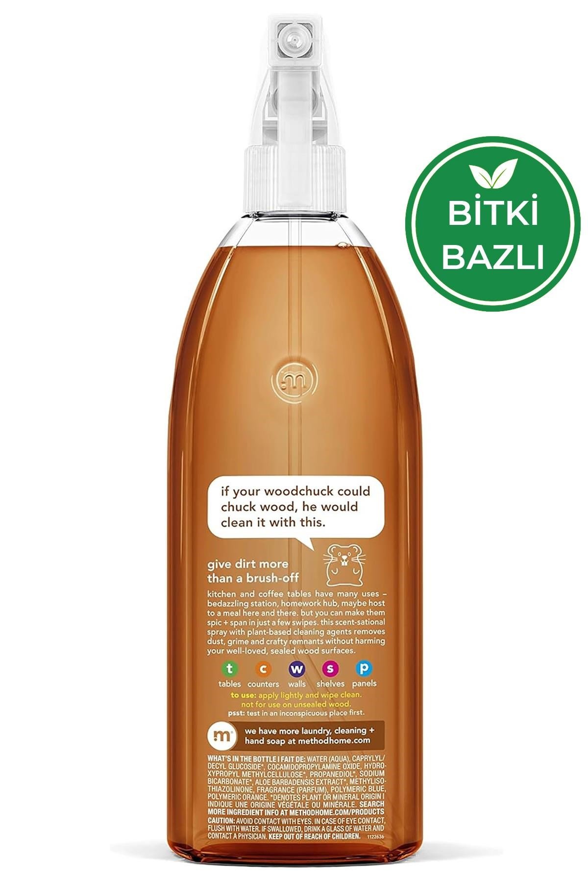 Method Badem Kokulu Günlük Ahşap Temizleyici 828ML